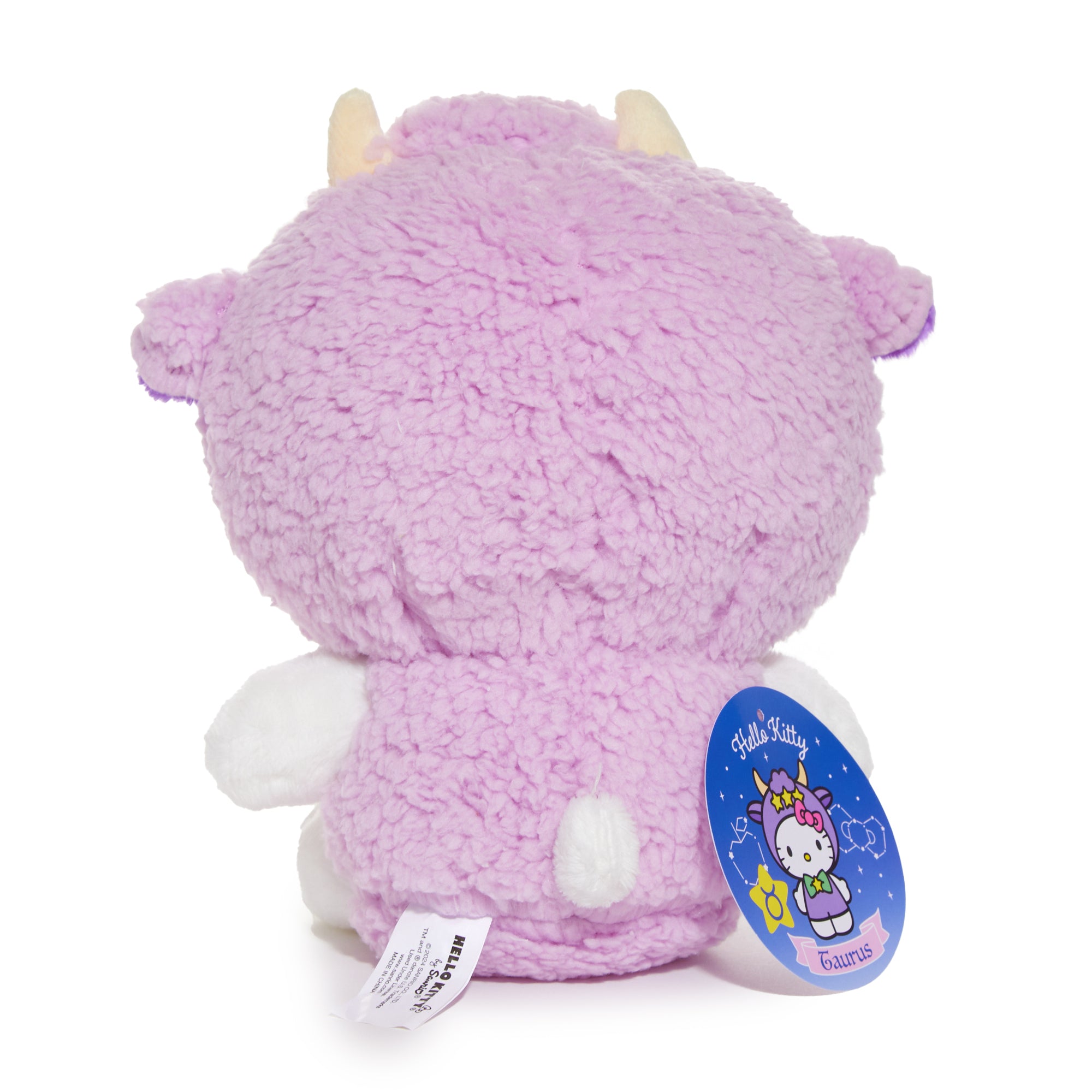 Front view of the 8-inch Hello Kitty zodiac stuffed animal for Taurus