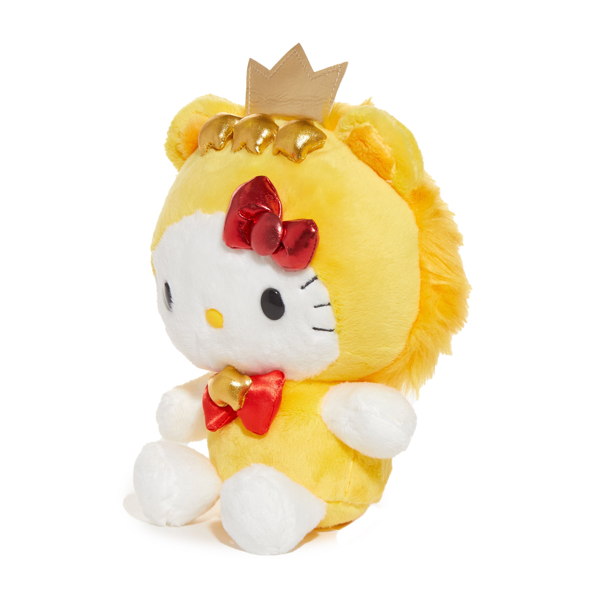 Hello Kitty Leo plush displayed with other zodiac collectibles