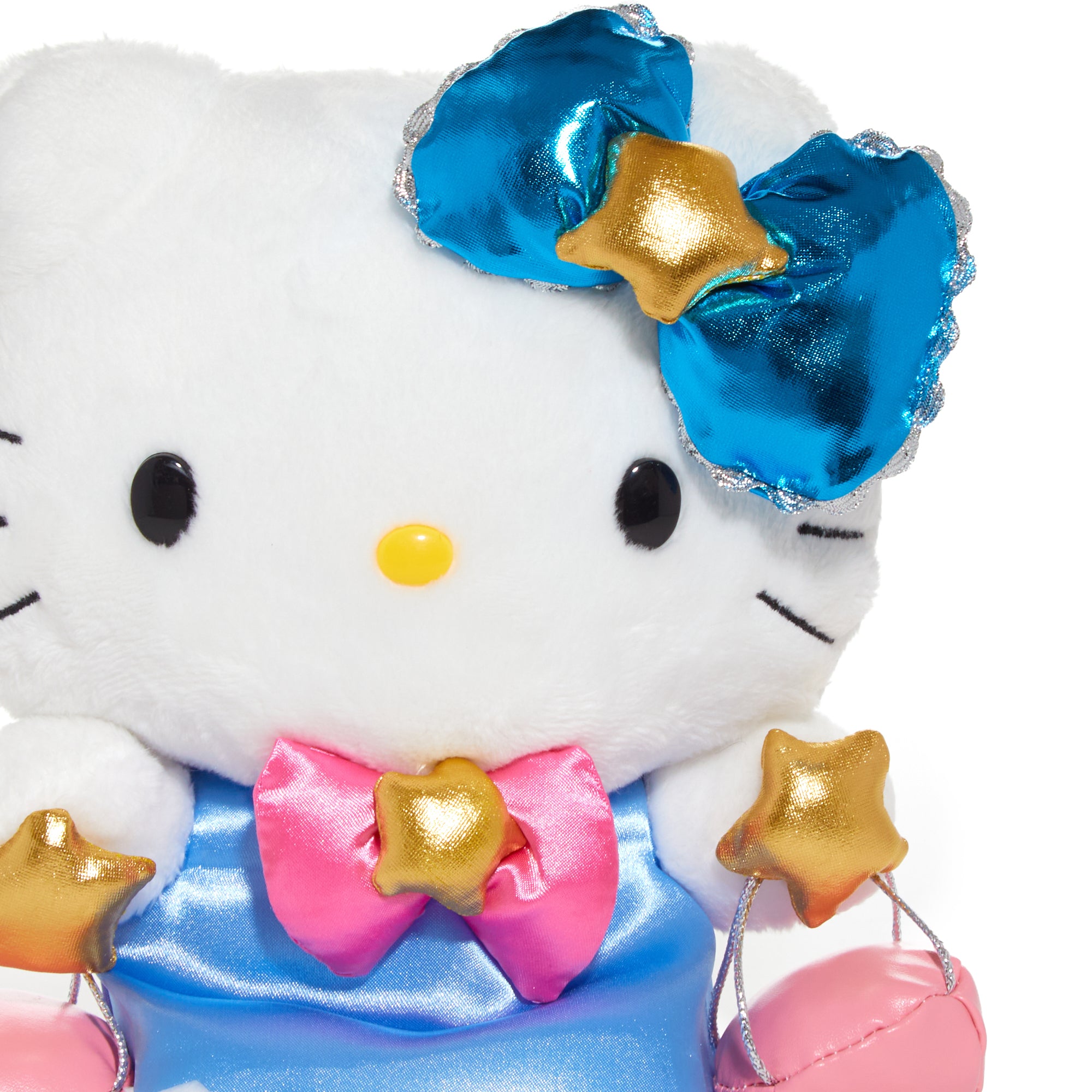 Front view of Hello Kitty plush toy featuring Libra zodiac sign, 8-inch size