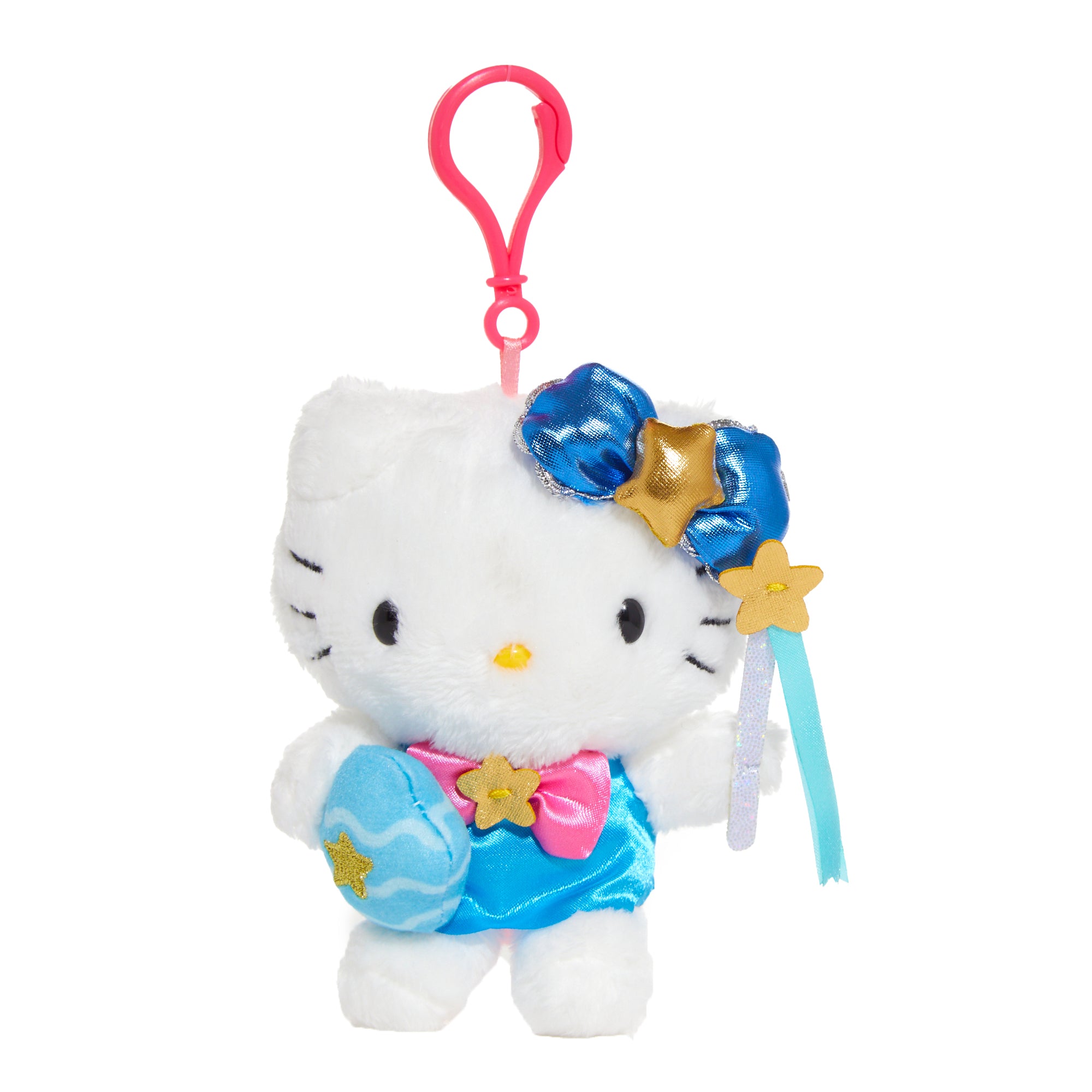 Hello Kitty Aquarius plush clip displayed with other zodiac items.