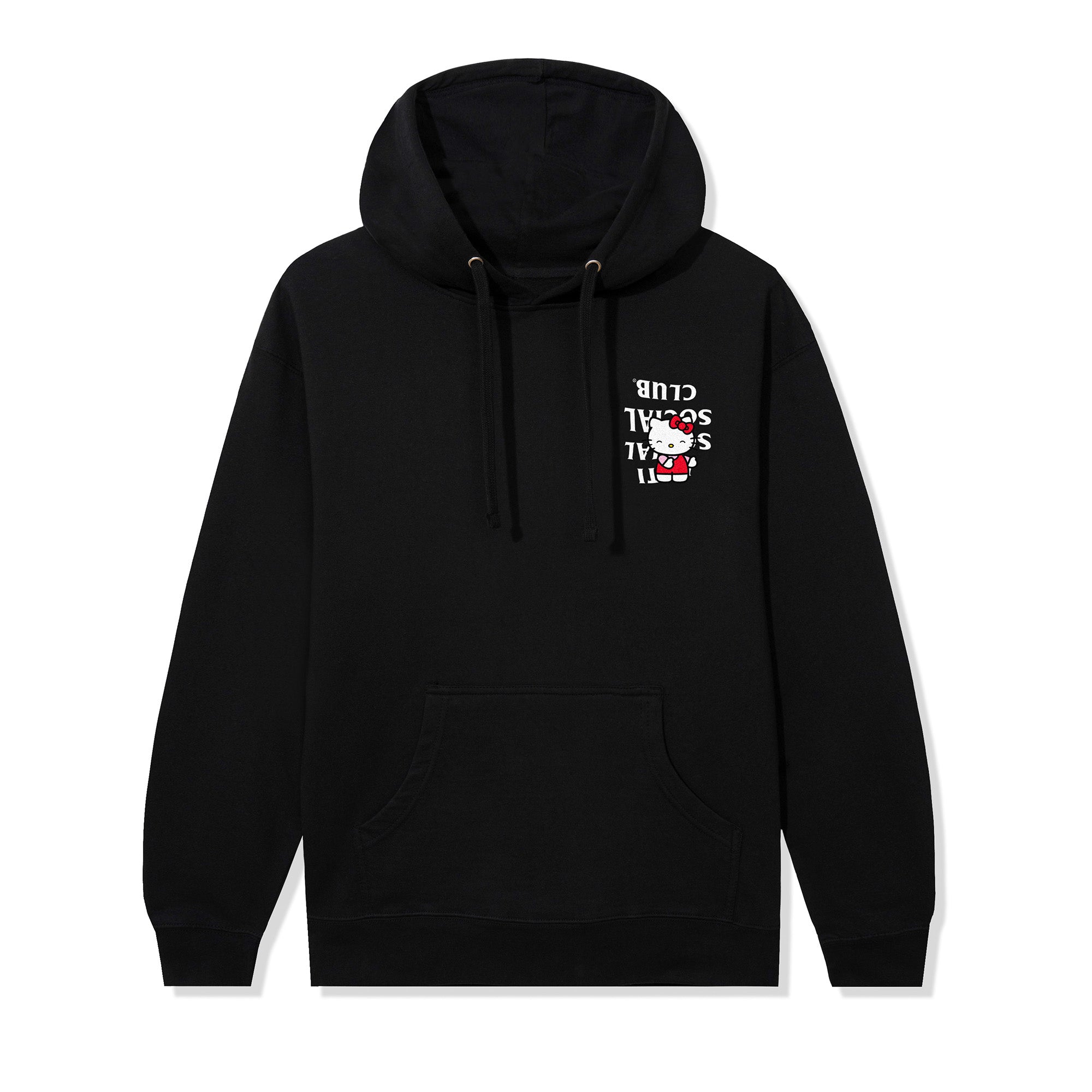 Side angle showing hoodie fit and sleeve length for unisex wear