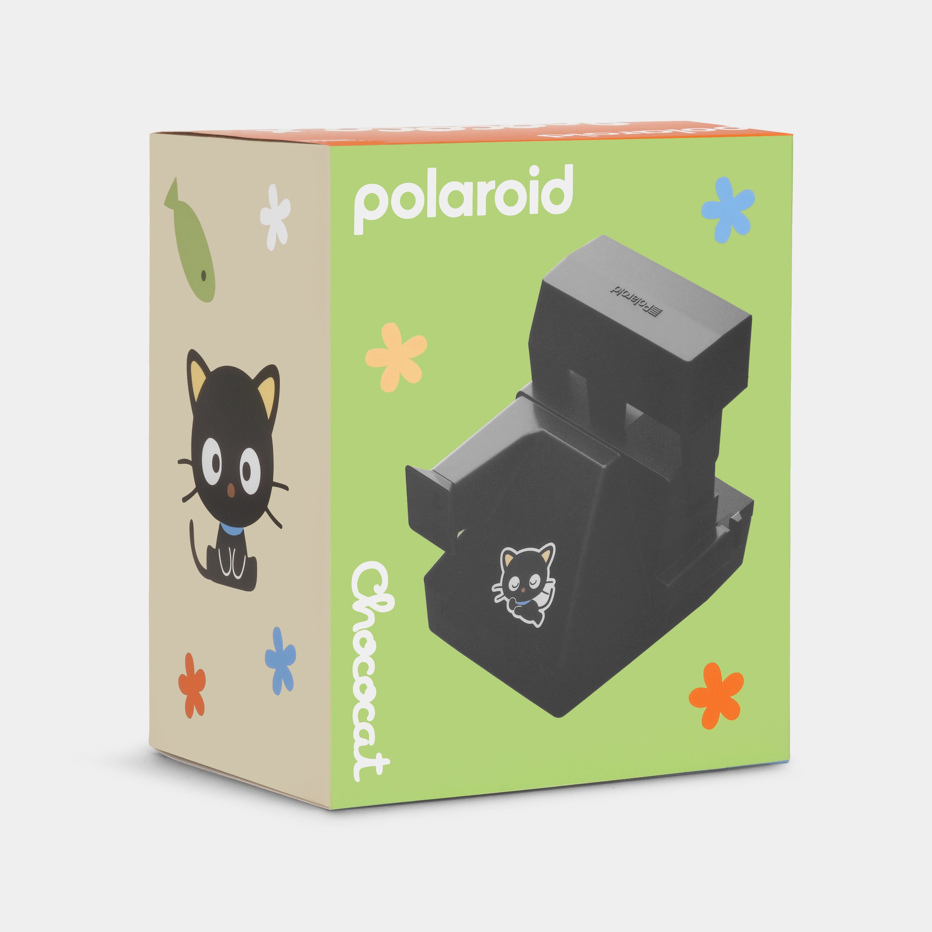 Front view of the Chococat vintage Polaroid camera with retro design