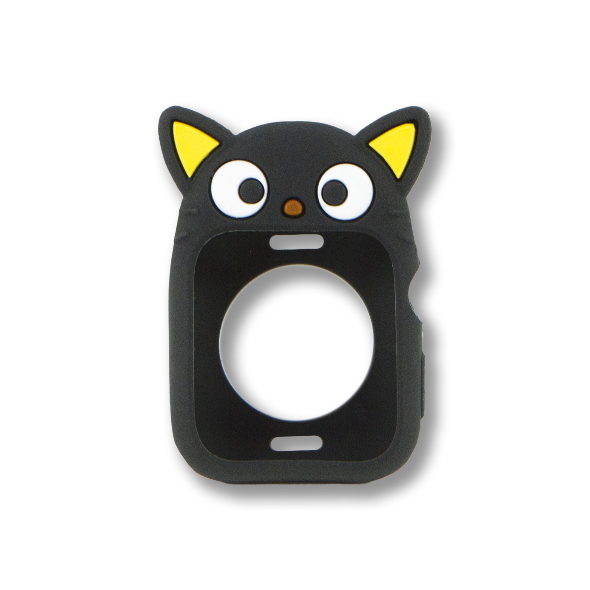 Chococat Silicone Apple Watch Bumper Case installed on an Apple Watch, demonstrating its protective features