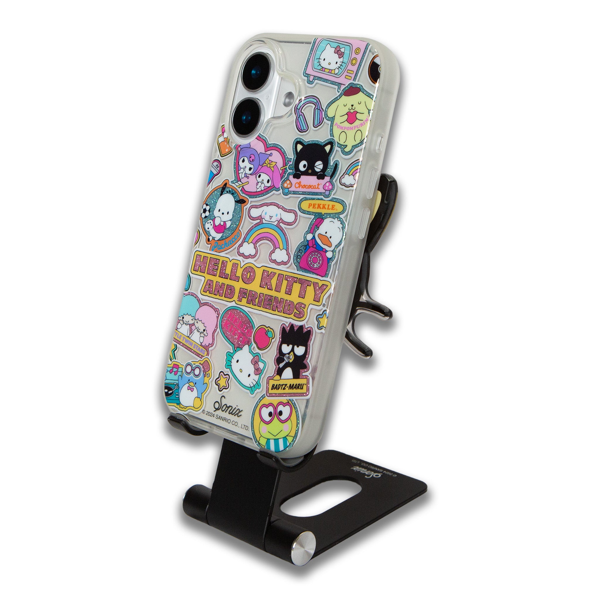 Chococat Adjustable Phone Stand holding a phone, showcasing its cute design