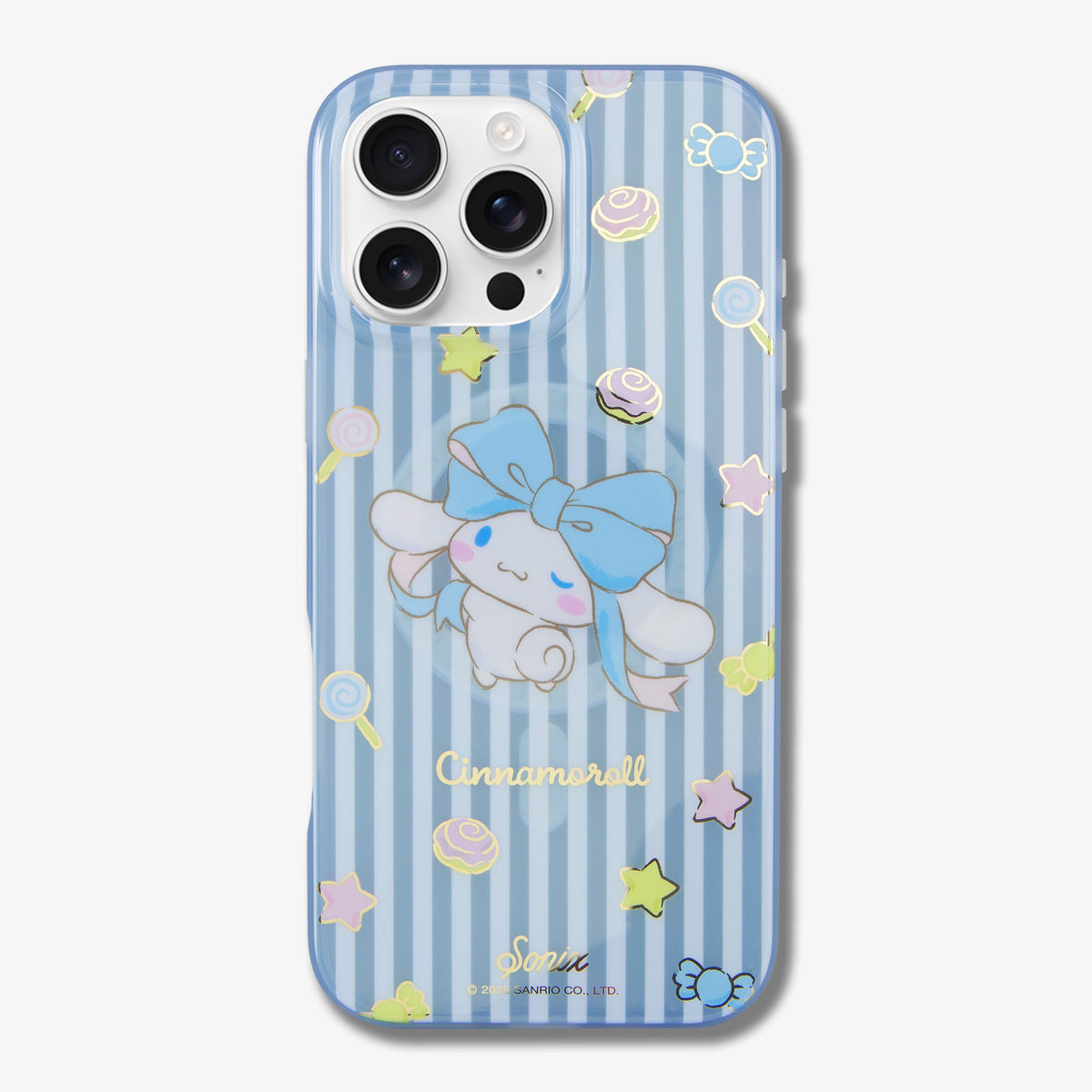 Lightweight Cinnamoroll iPhone 16 Pro Max case with antimicrobial features.