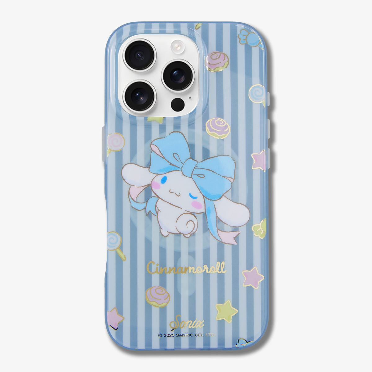 Lightweight Cinnamoroll iPhone 16 Pro Max case with antimicrobial features.