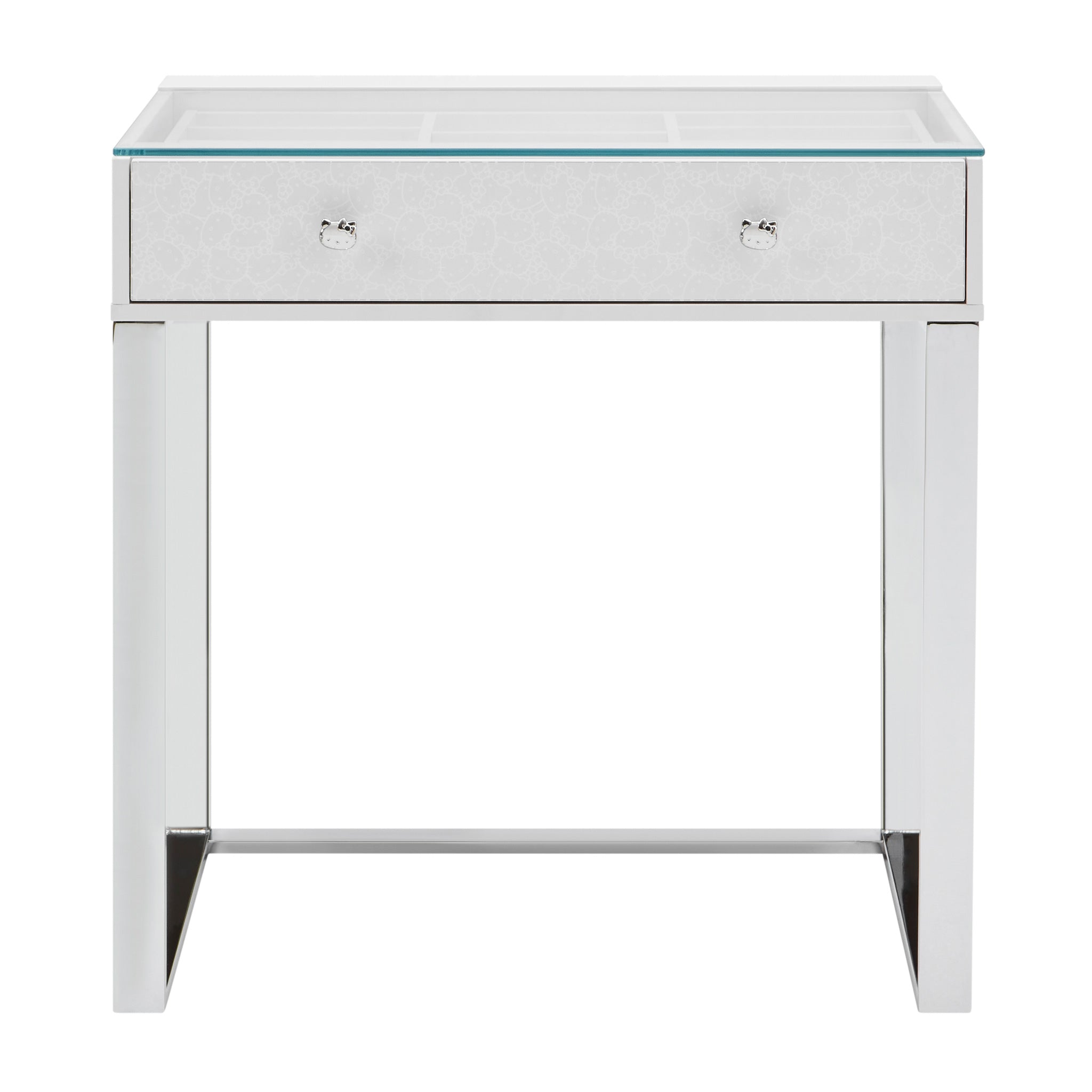 Hello Kitty SlayStation Luxe Premium Vanity Table with clear glass top