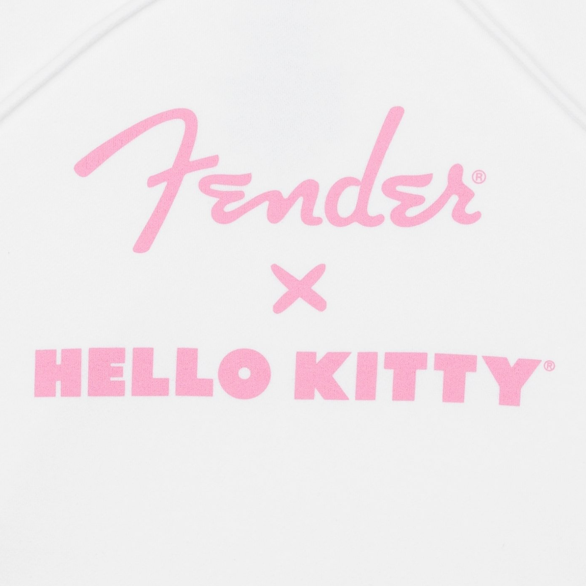 Close-up of the Hello Kitty graphic on the sleeve of the hoodie
