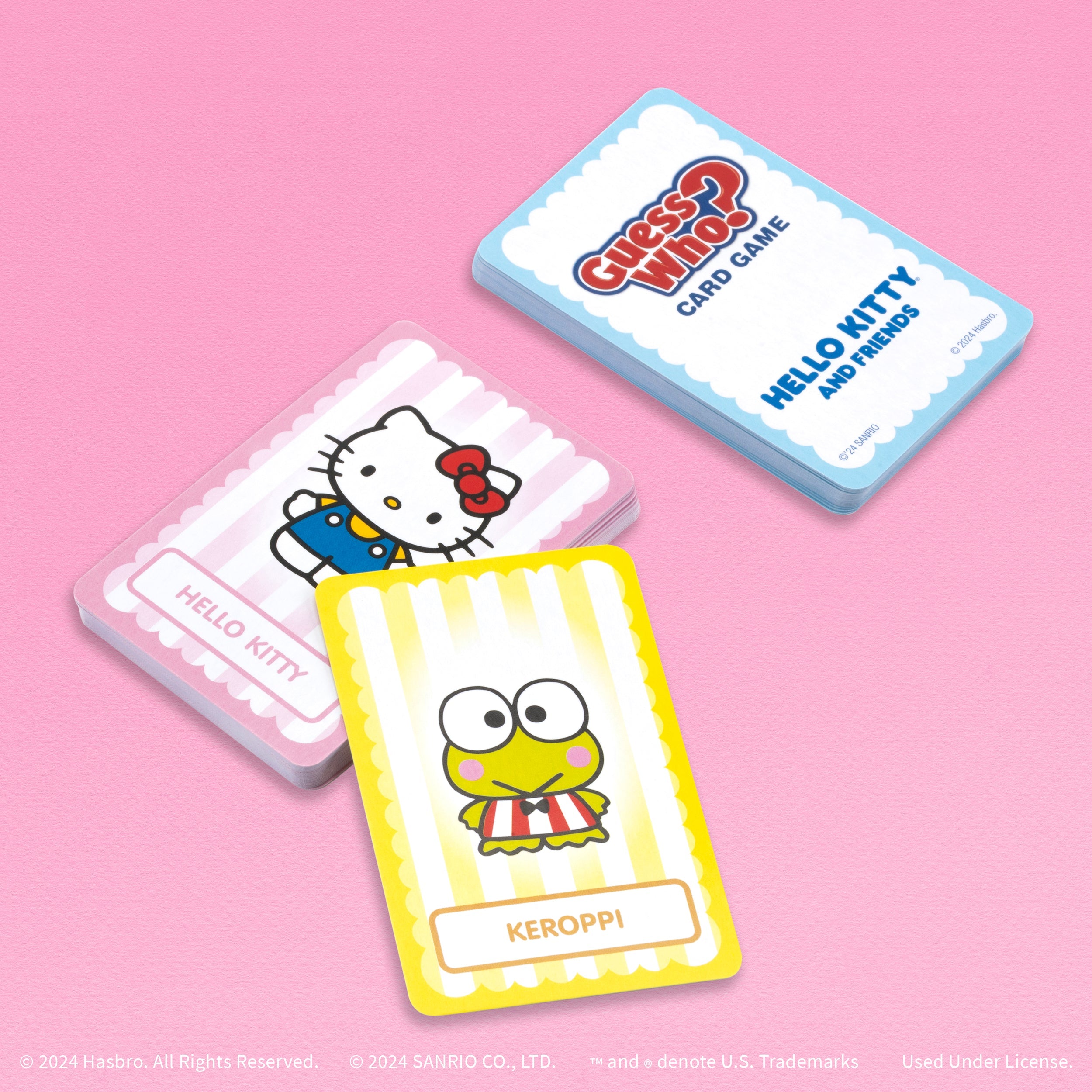 Hello Kitty Guess Who game box displayed on a wooden table