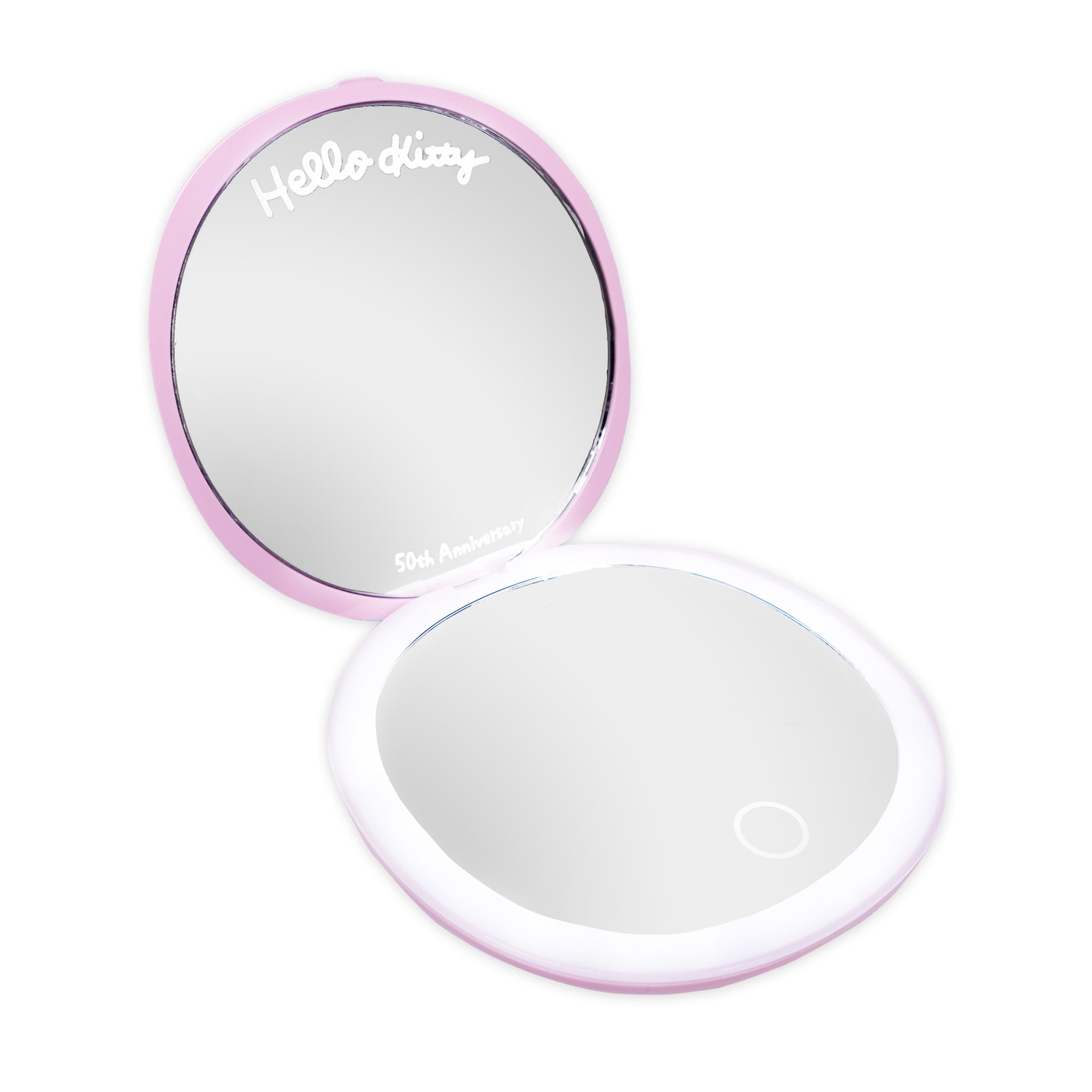 Hello Kitty LED bathroom mirror in use with 3X magnification