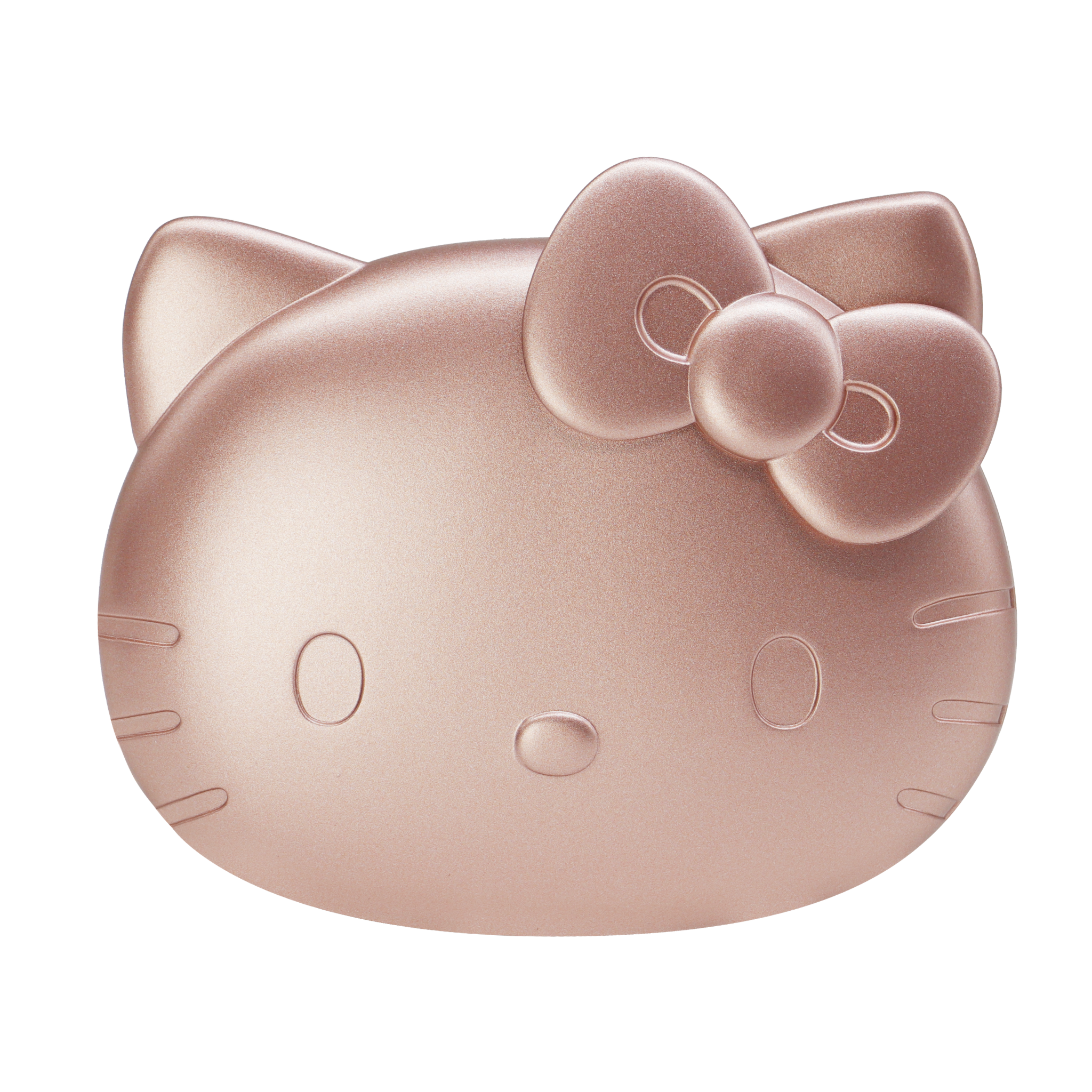 Front view of Hello Kitty LED compact mirror showing the kawaii design and illuminated mirror