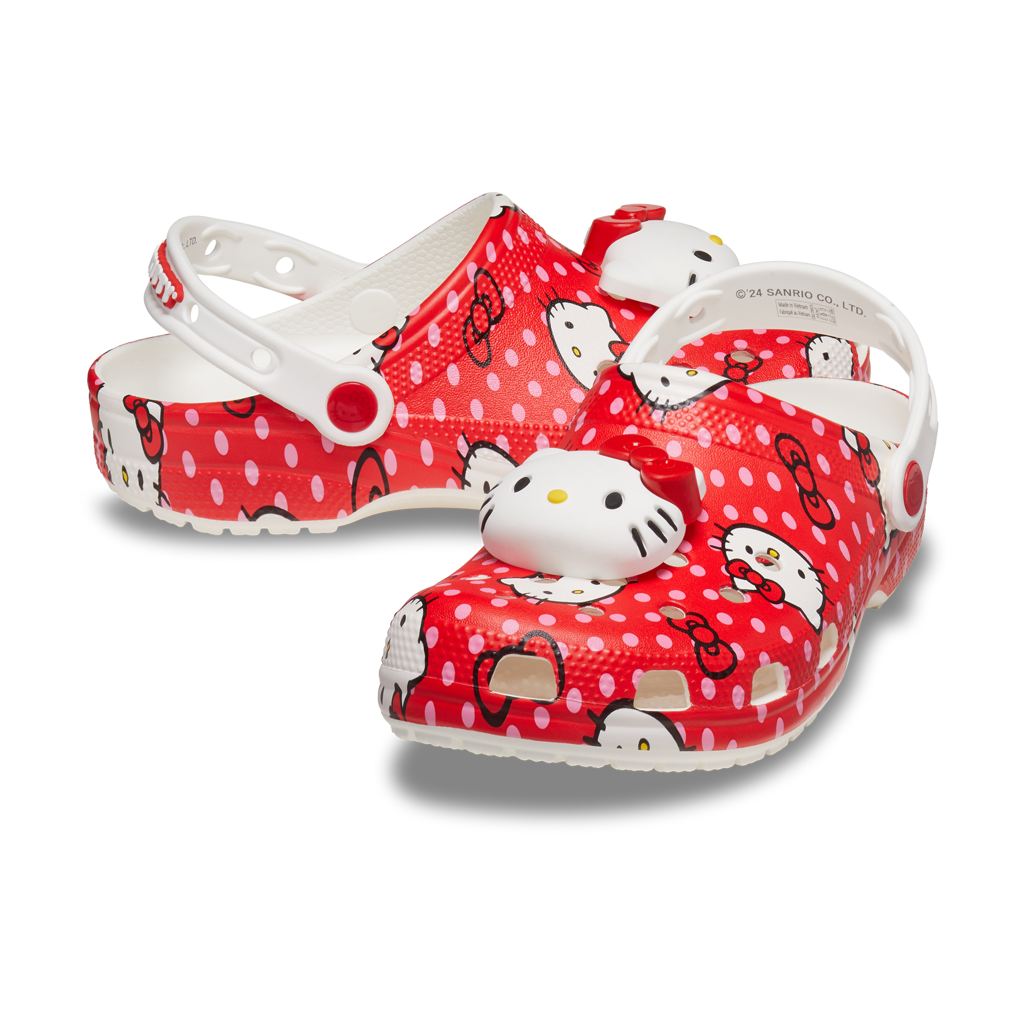 Hello Kitty Crocs red classic clog with Jibbitz charm Hello Kitty Crocs red classic clog with Jibbitz charm