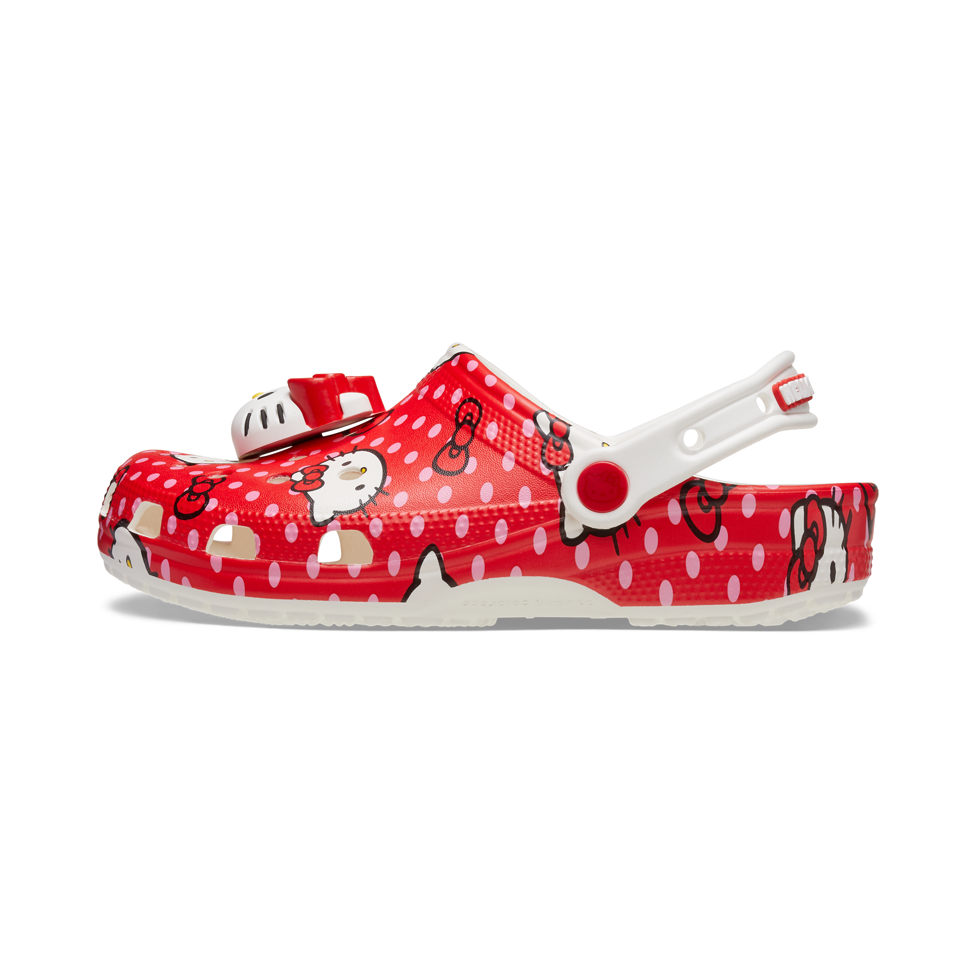 Hello Kitty Crocs red classic clog with Jibbitz charm