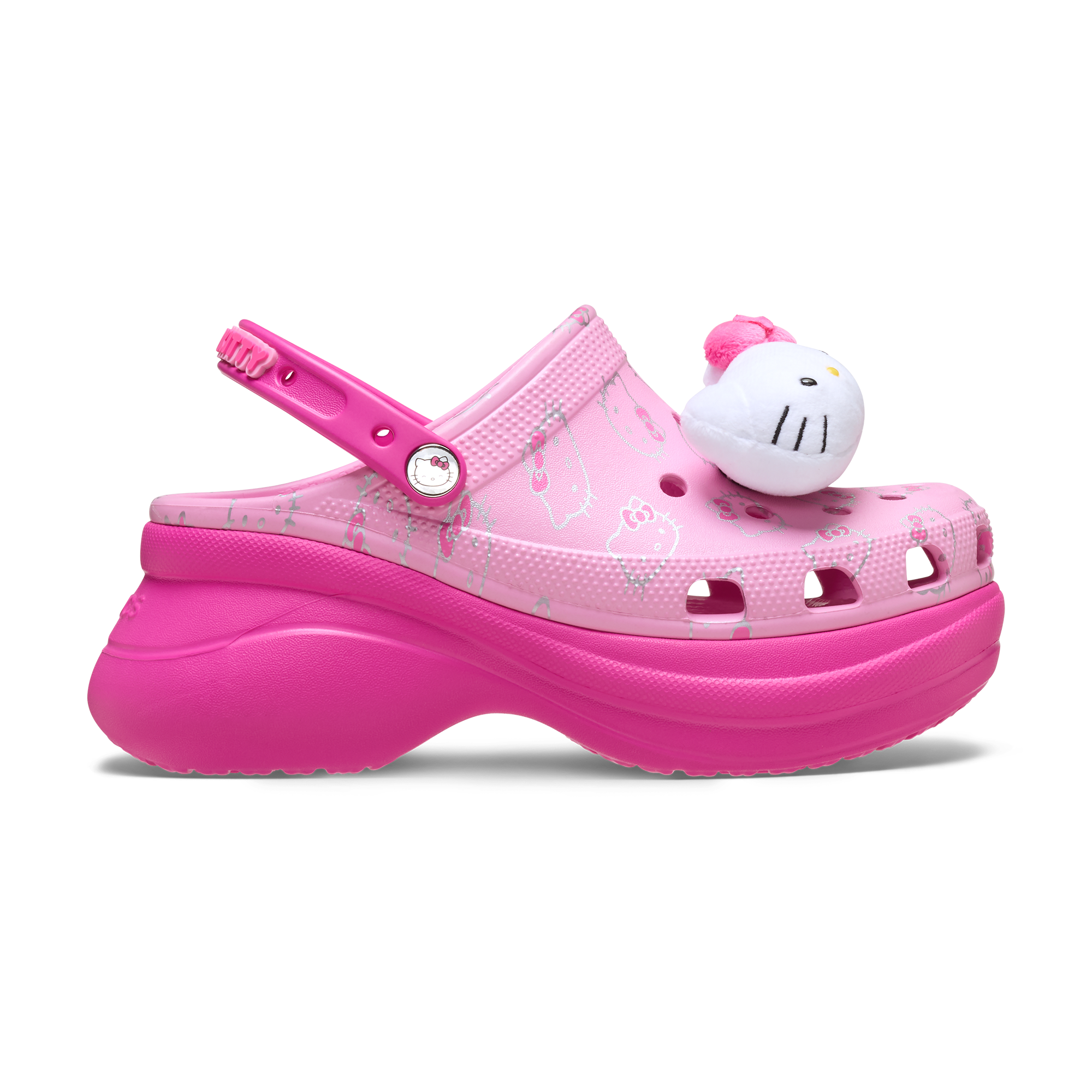 Hello Kitty shoes on a stylish surface, perfect for casual outings.
