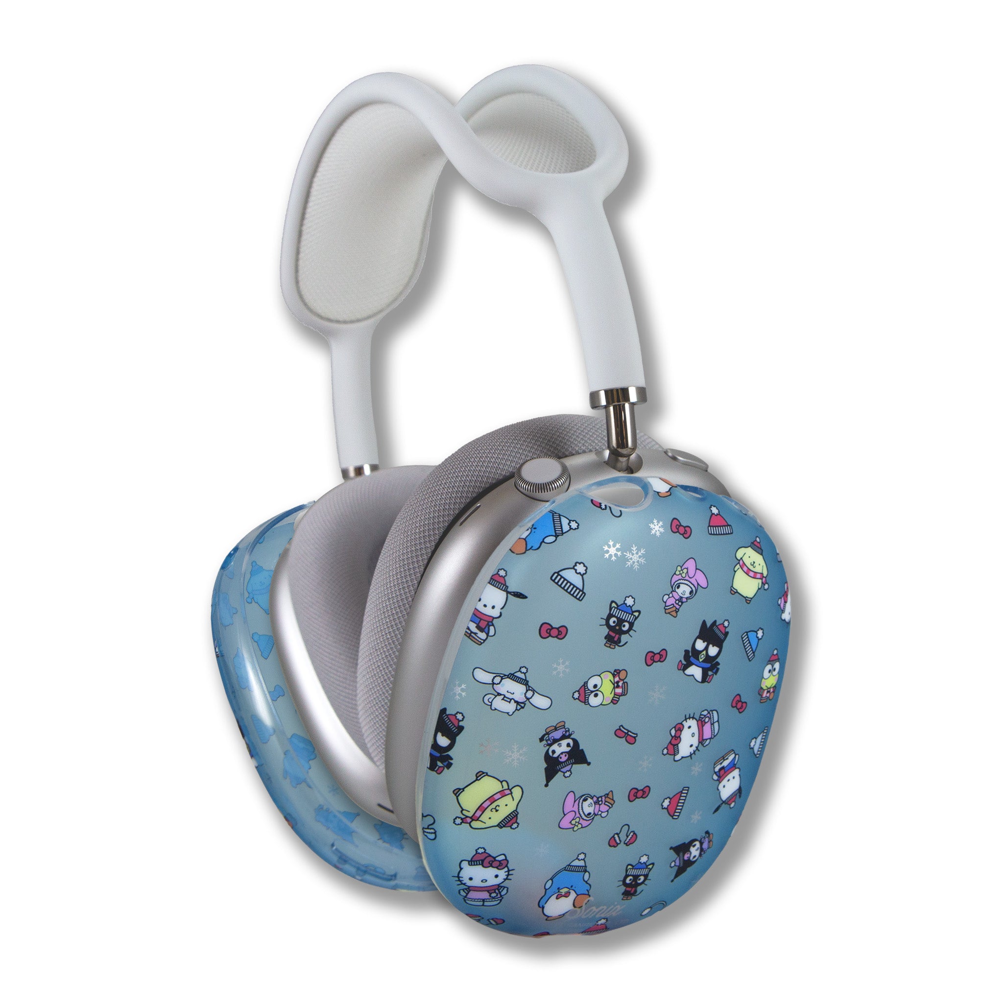 Close-up of the Sonix AirPods Max cover highlighting its scratch-resistant material.