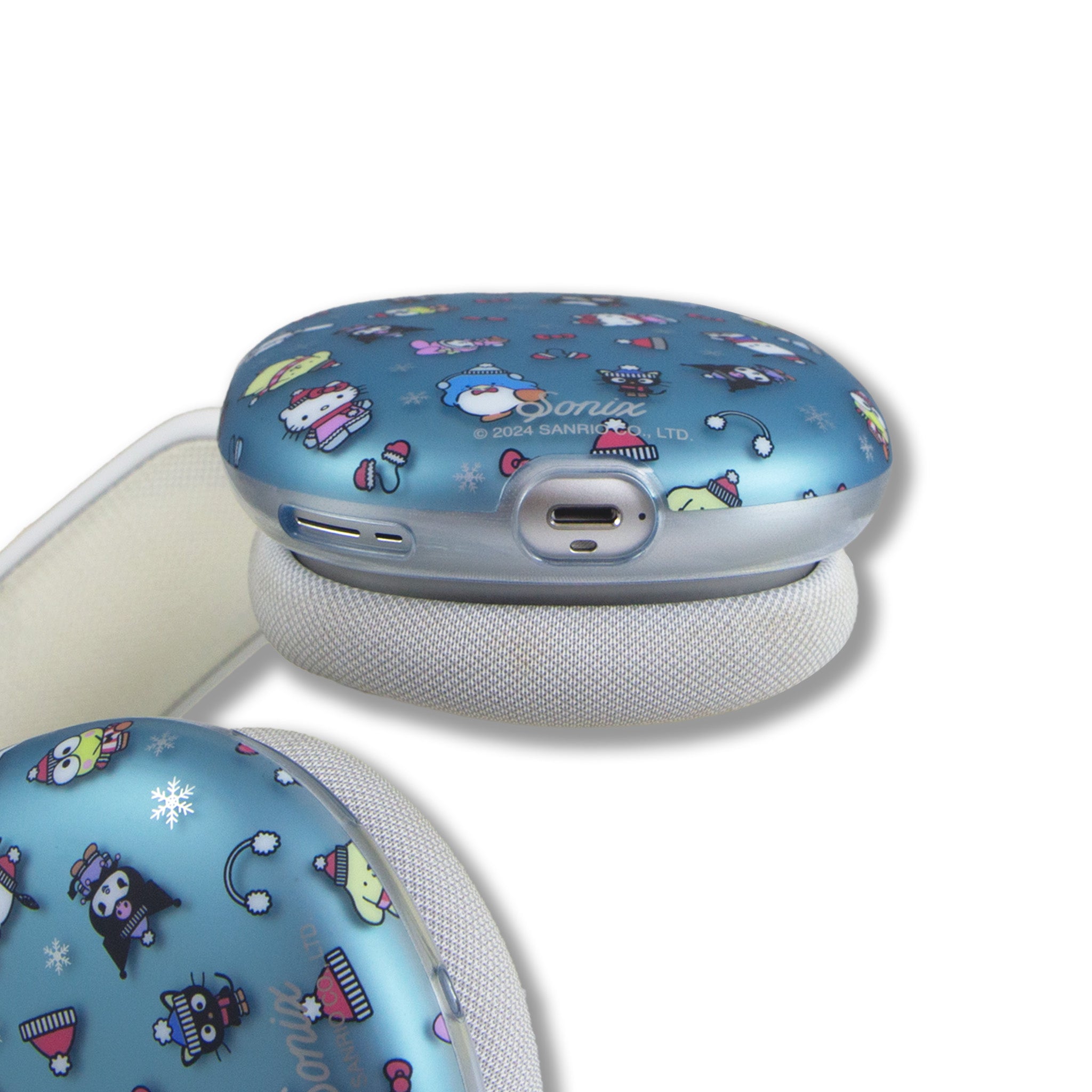 Front view of the Hello Kitty Aspen AirPods Max cover displaying its cute design.