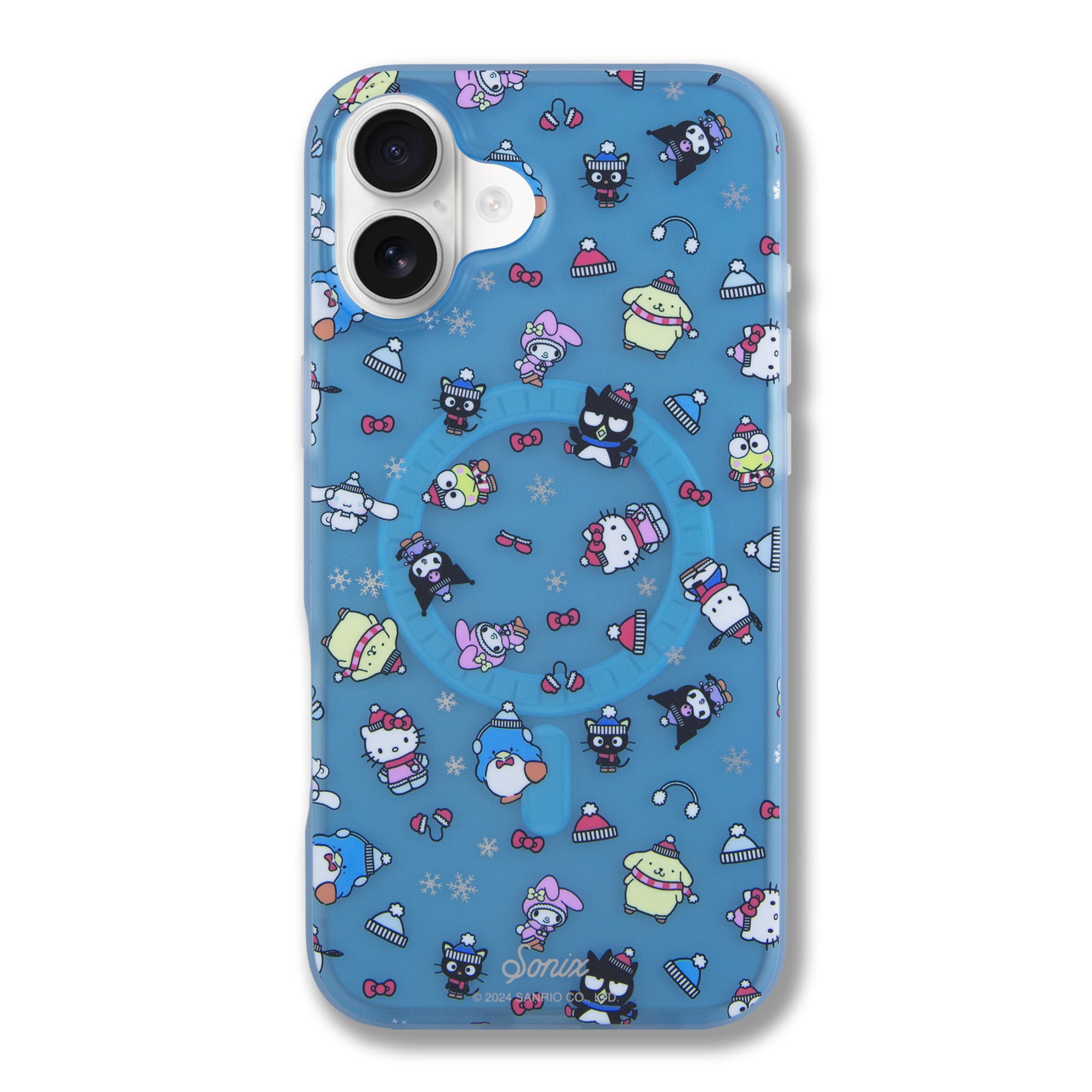 Back view of Hello Kitty iPhone case showcasing MagSafe compatibility.