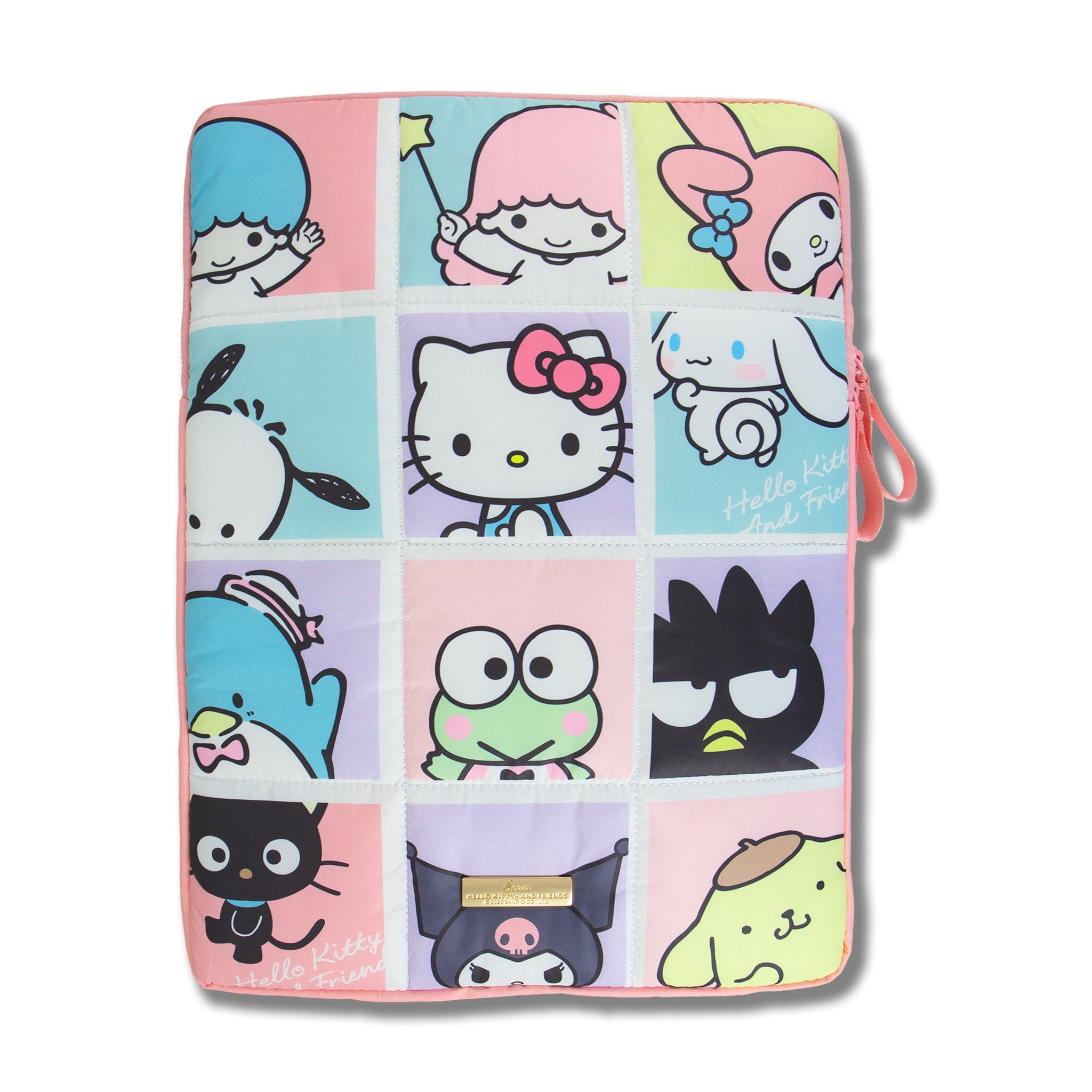 Side angle of the laptop sleeve 14 inch variant, highlighting quilted texture and zip closure