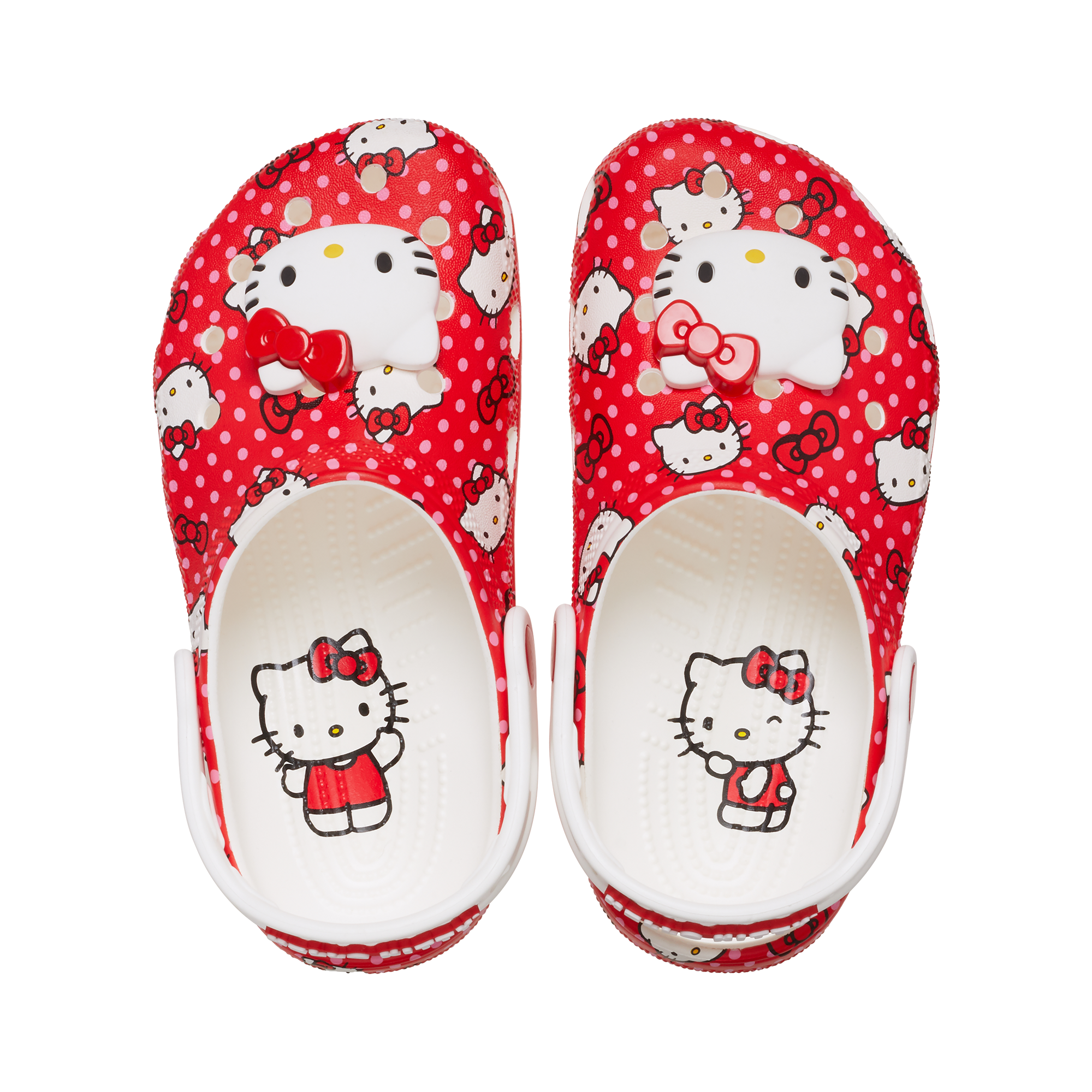 Side angle showing Hello Kitty charm and pivoting strap detail