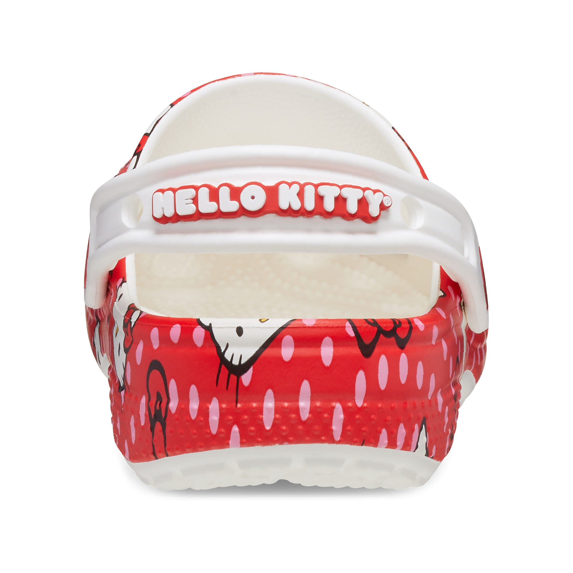 Side angle showing Hello Kitty charm and pivoting strap detail