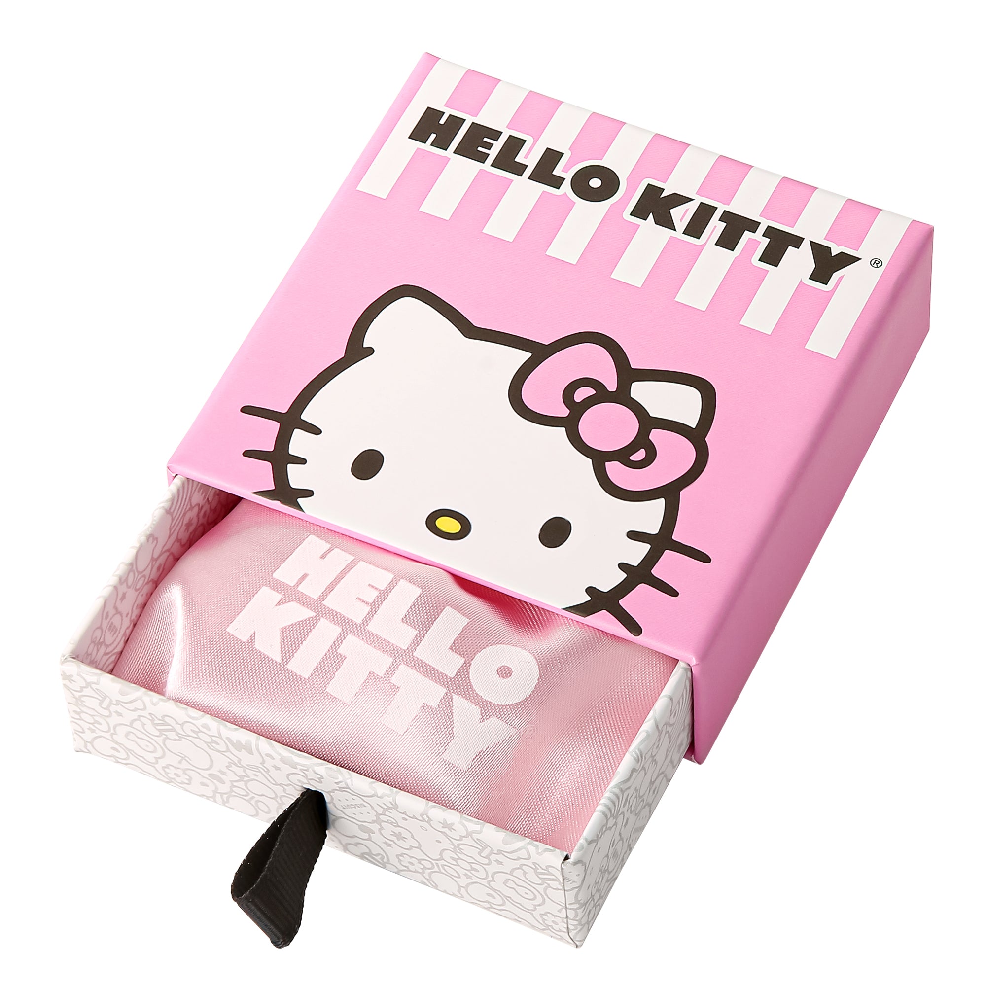 Yellow gold paperclip bracelet with Hello Kitty charm on wrist, perfect for daily wear