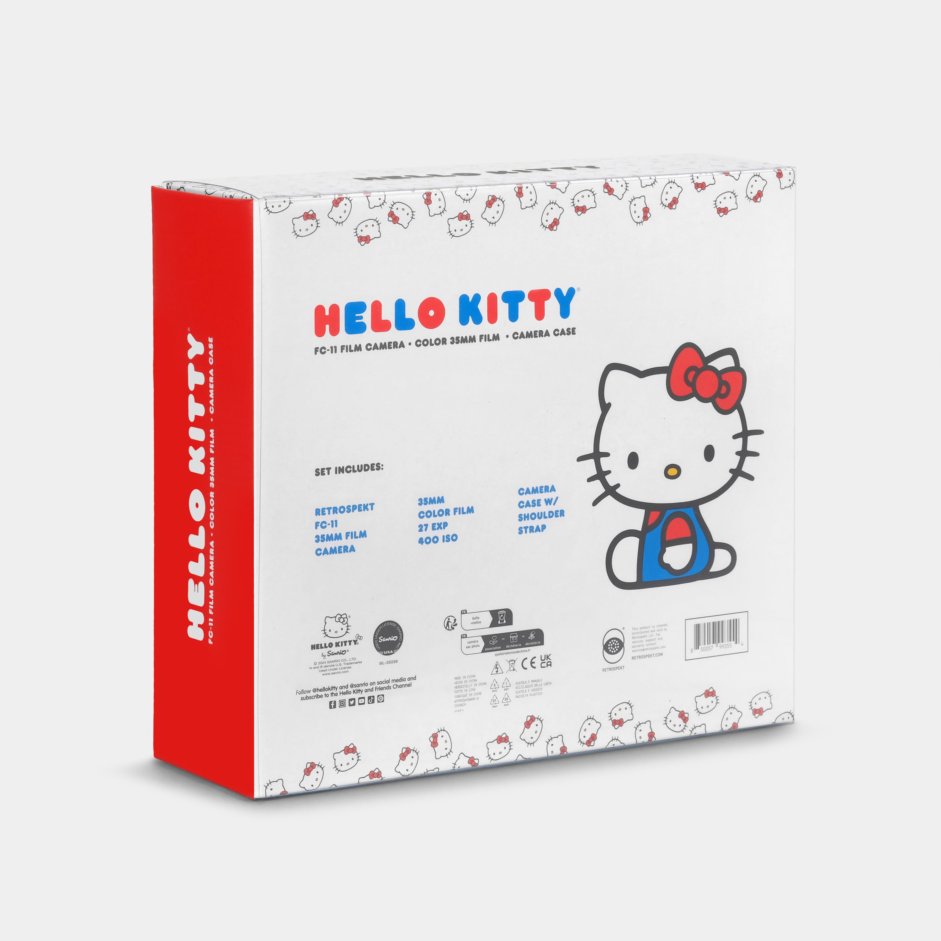 Hello Kitty gift set including camera, bag, and 35mm film