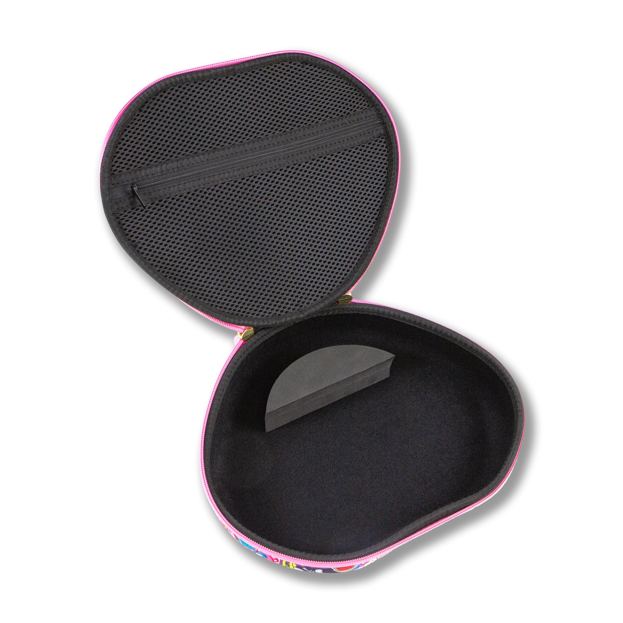Front view of Hello Kitty AirPods Max smart case with Sanrio stickers
