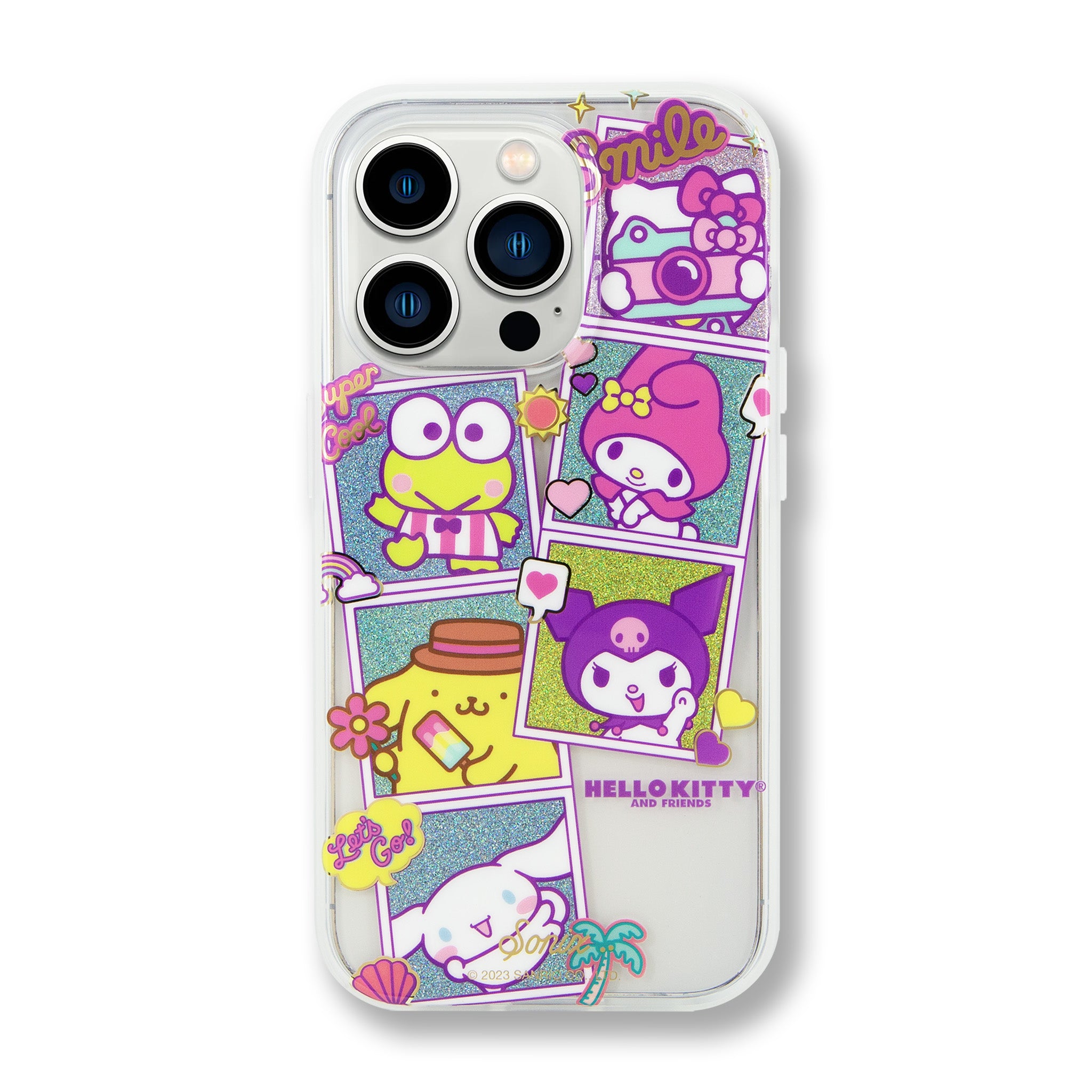 Hello Kitty iPhone 15 Pro Max case showcasing character snapshots
