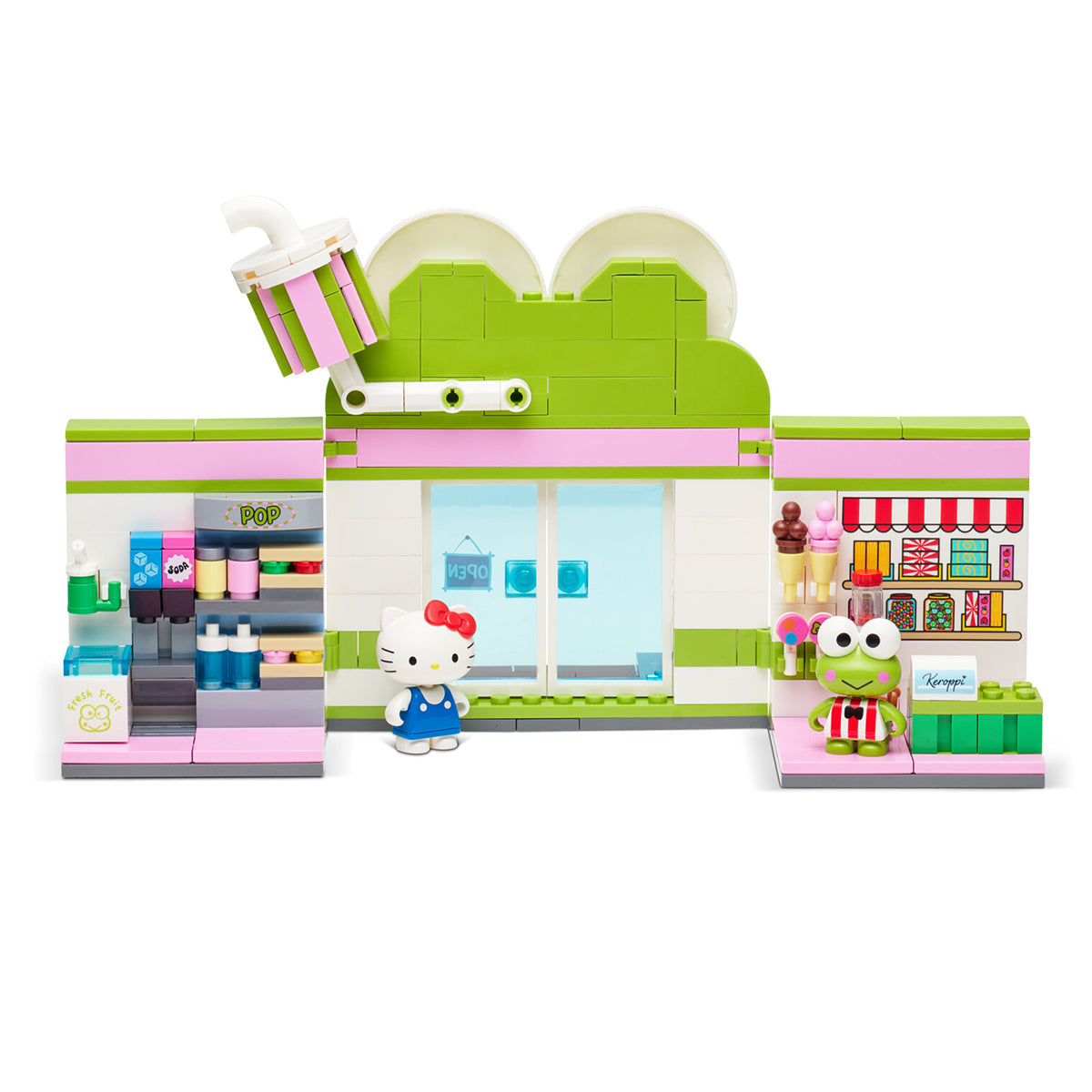 Hello Kitty Keroppi Mart building set with minifigures and accessories