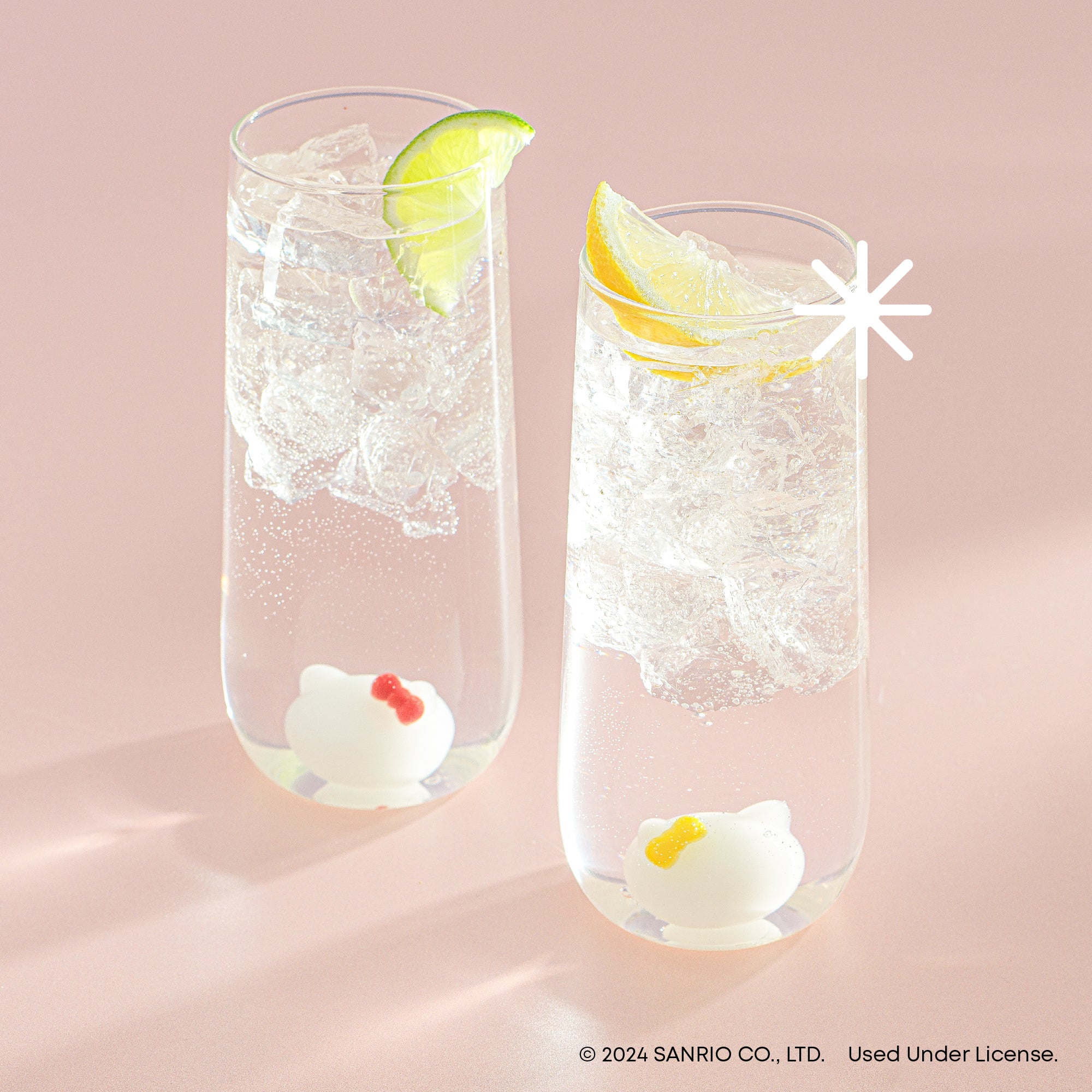 Mimmy 3D icon tall drinking glass with a refreshing lemonade, highlighting the slim design and flat base.