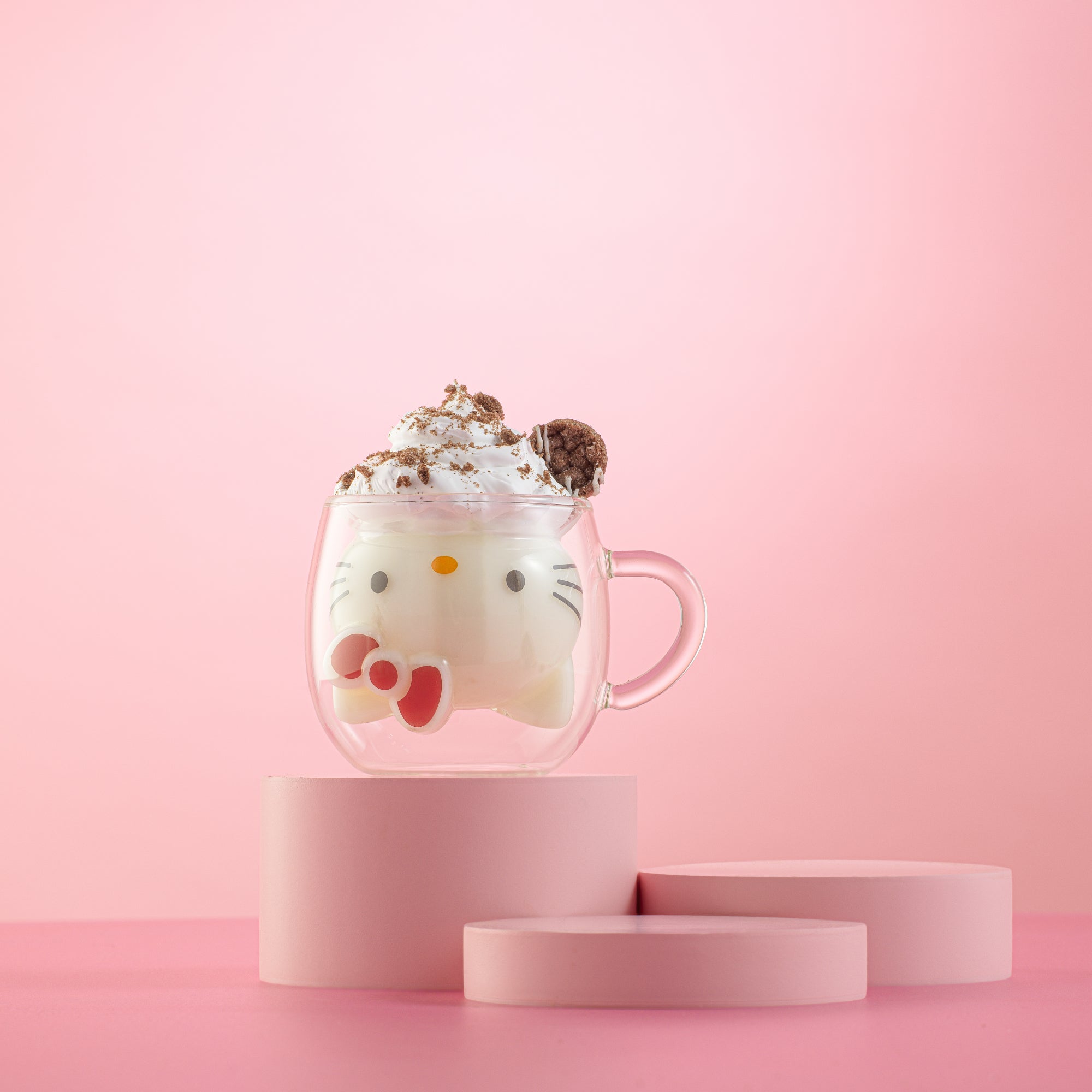 Hello Kitty 3D Double Wall Espresso Glass - Cute & Insulated Coffee Mug - Image 2