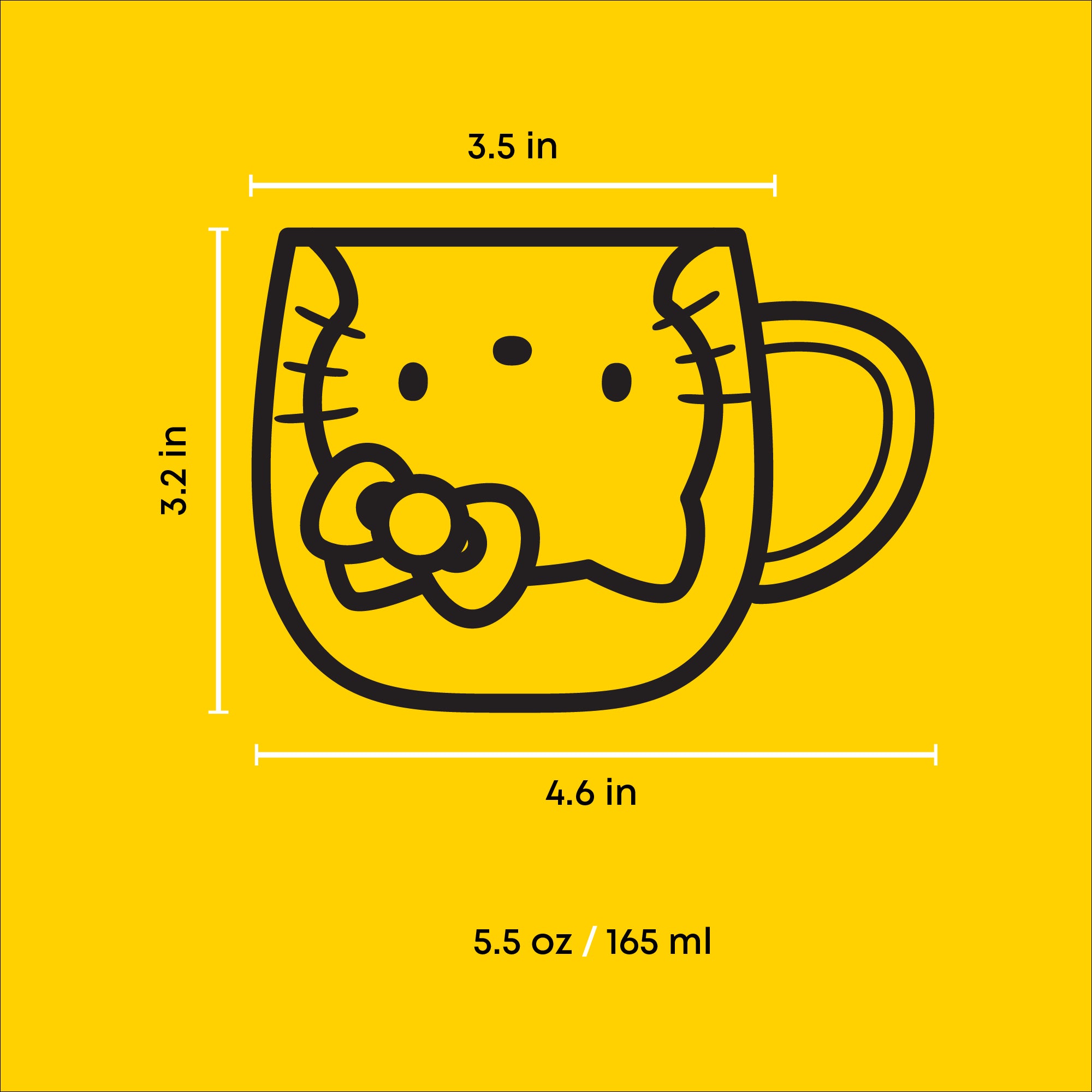 Hello Kitty 3D Double Wall Espresso Glass - Cute & Insulated Coffee Mug - Image 7