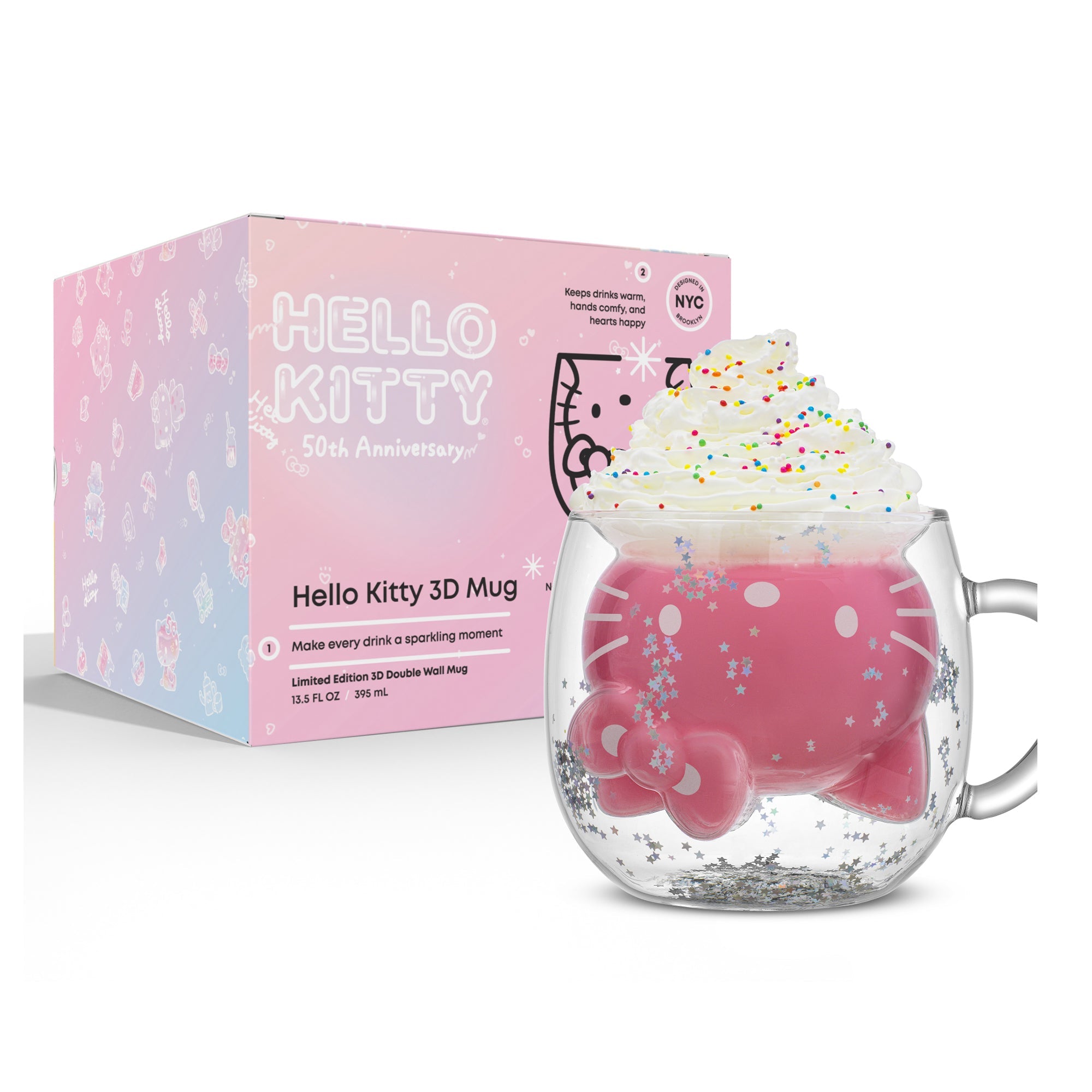 Gift box packaging of the collectible Hello Kitty mug, ideal for gifting