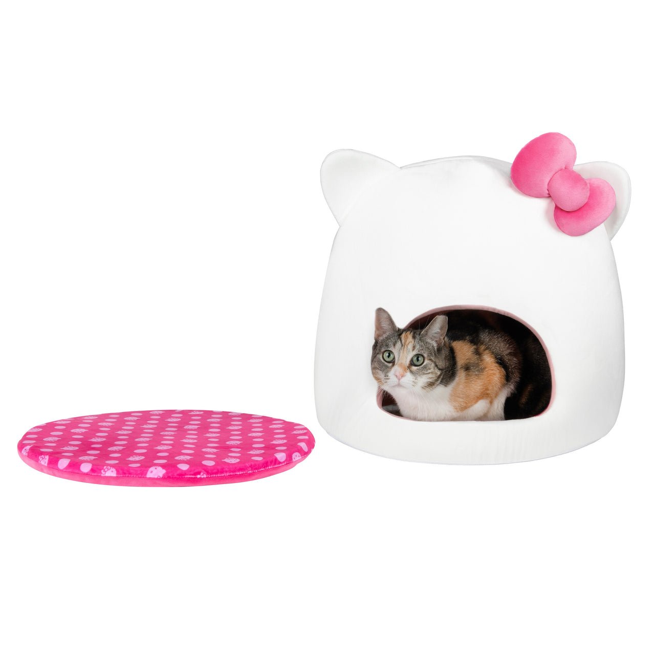 Removable flat bed insert for Hello Kitty cat cave bed, perfect for extra lounging space