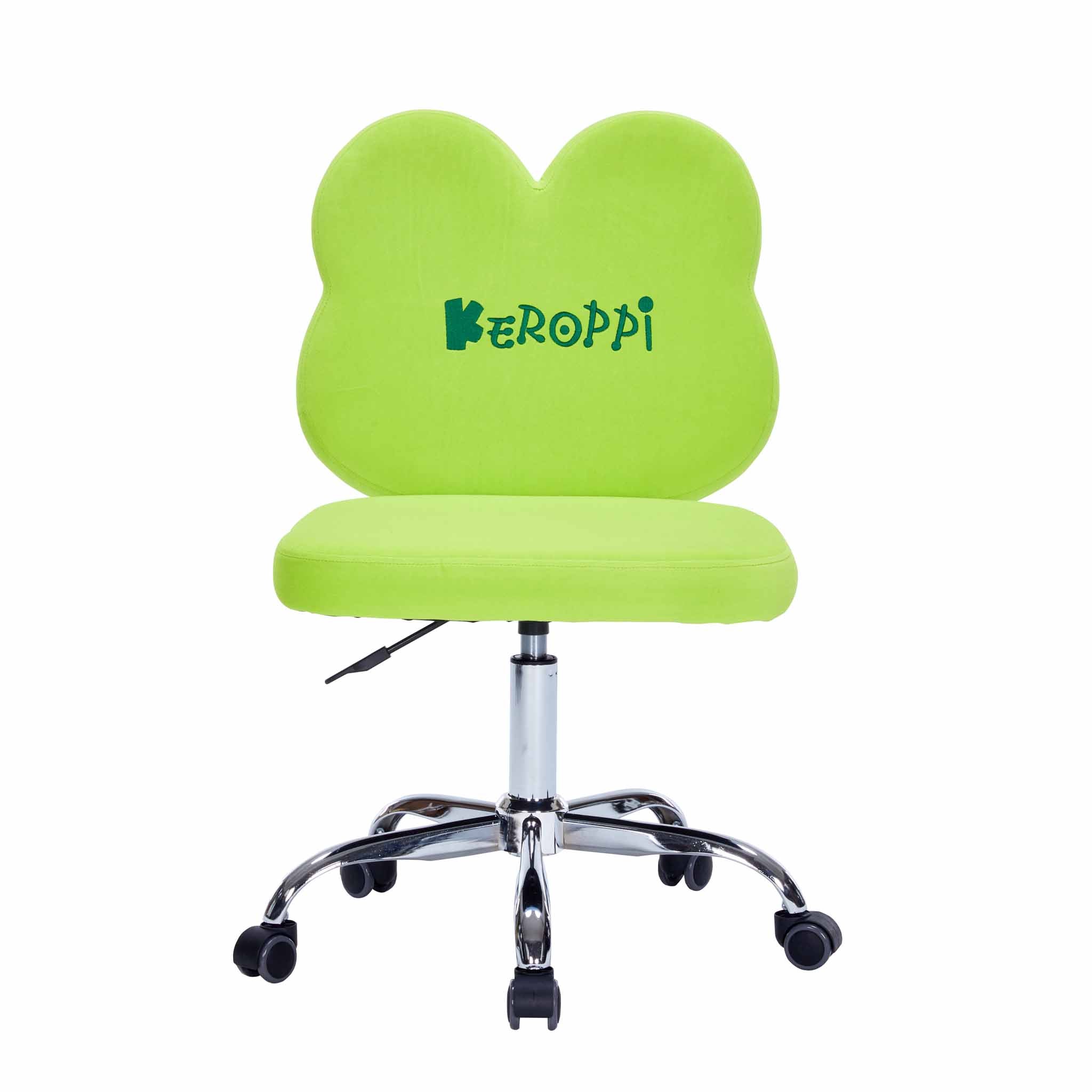 Keroppi chair in use at a makeup vanity setup, highlighting its adjustable height