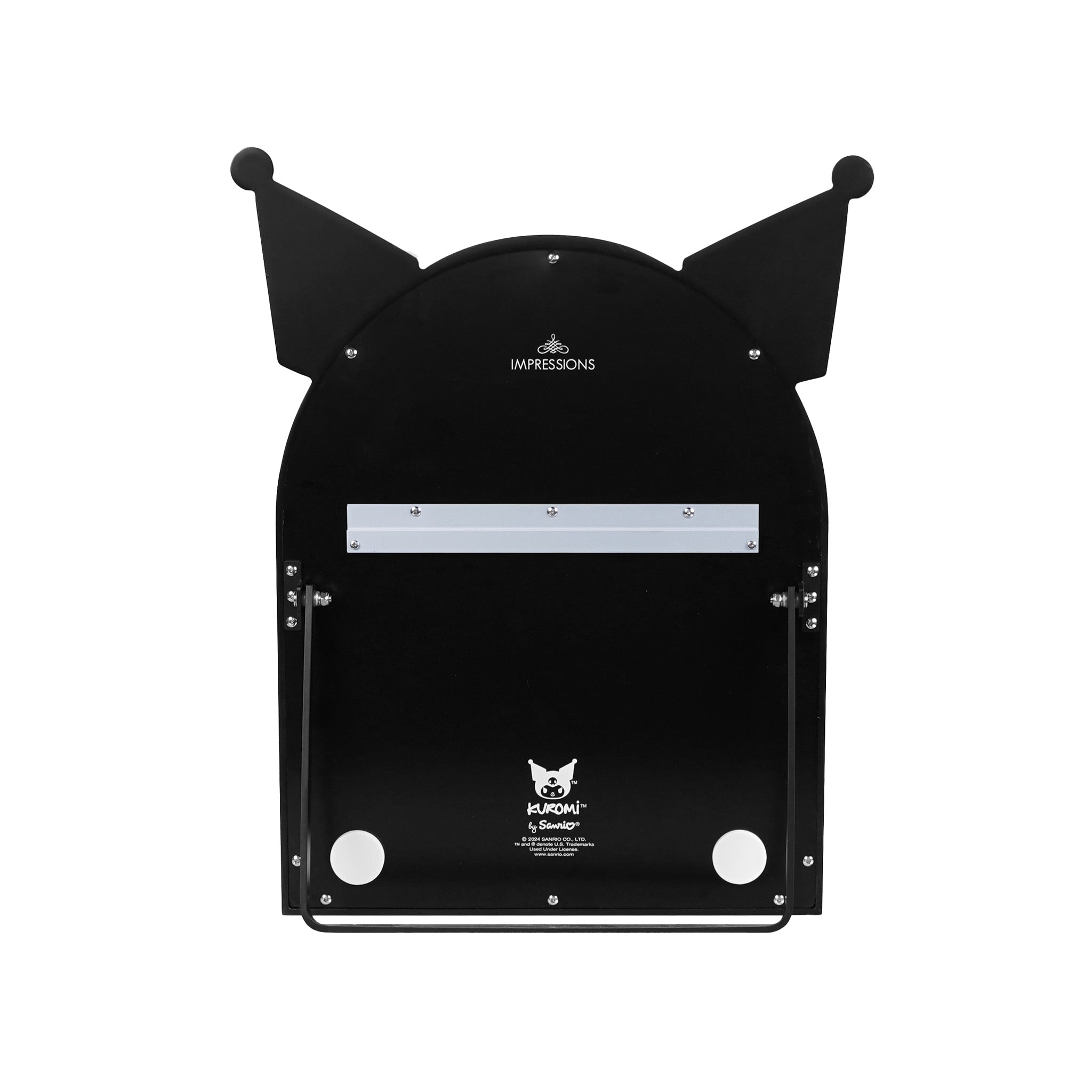 Kuromi Arch RGB Vanity Mirror with LED lights turned on