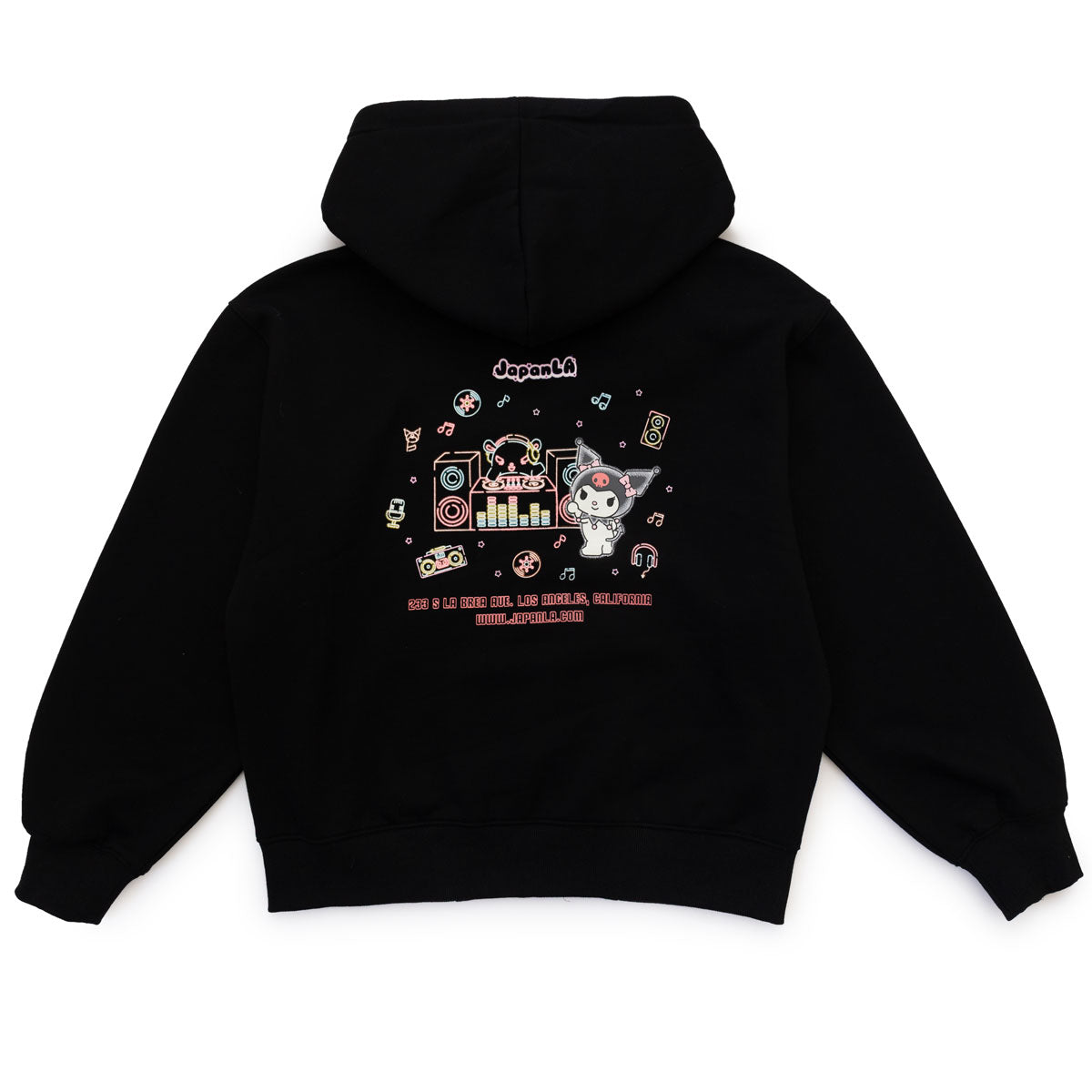 Kuromi x JapanLA Glow-In-The-Dark Party Hoodie front view