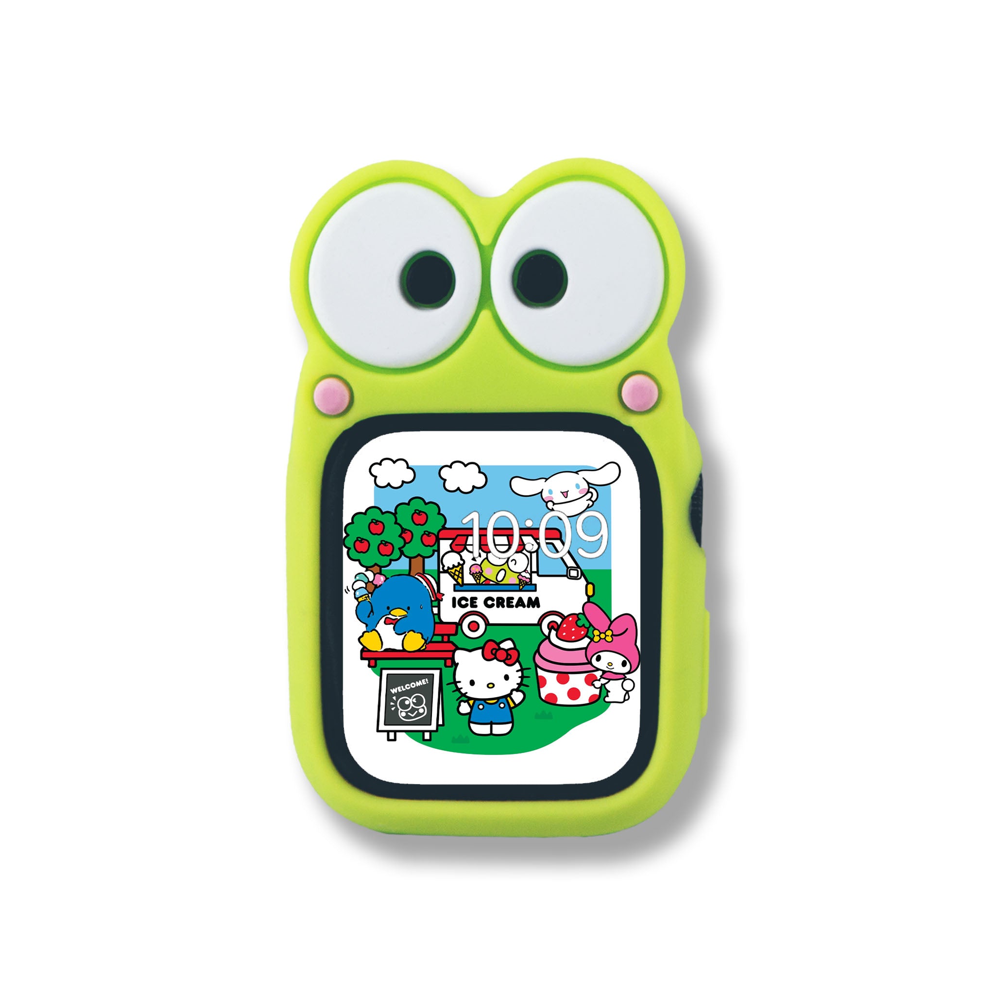 Keroppi Apple Watch Bumper Case front view, highlighting the cute frog design