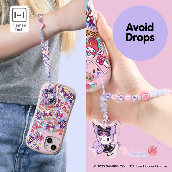 Wrist strap for phone attached to a stylish iPhone case