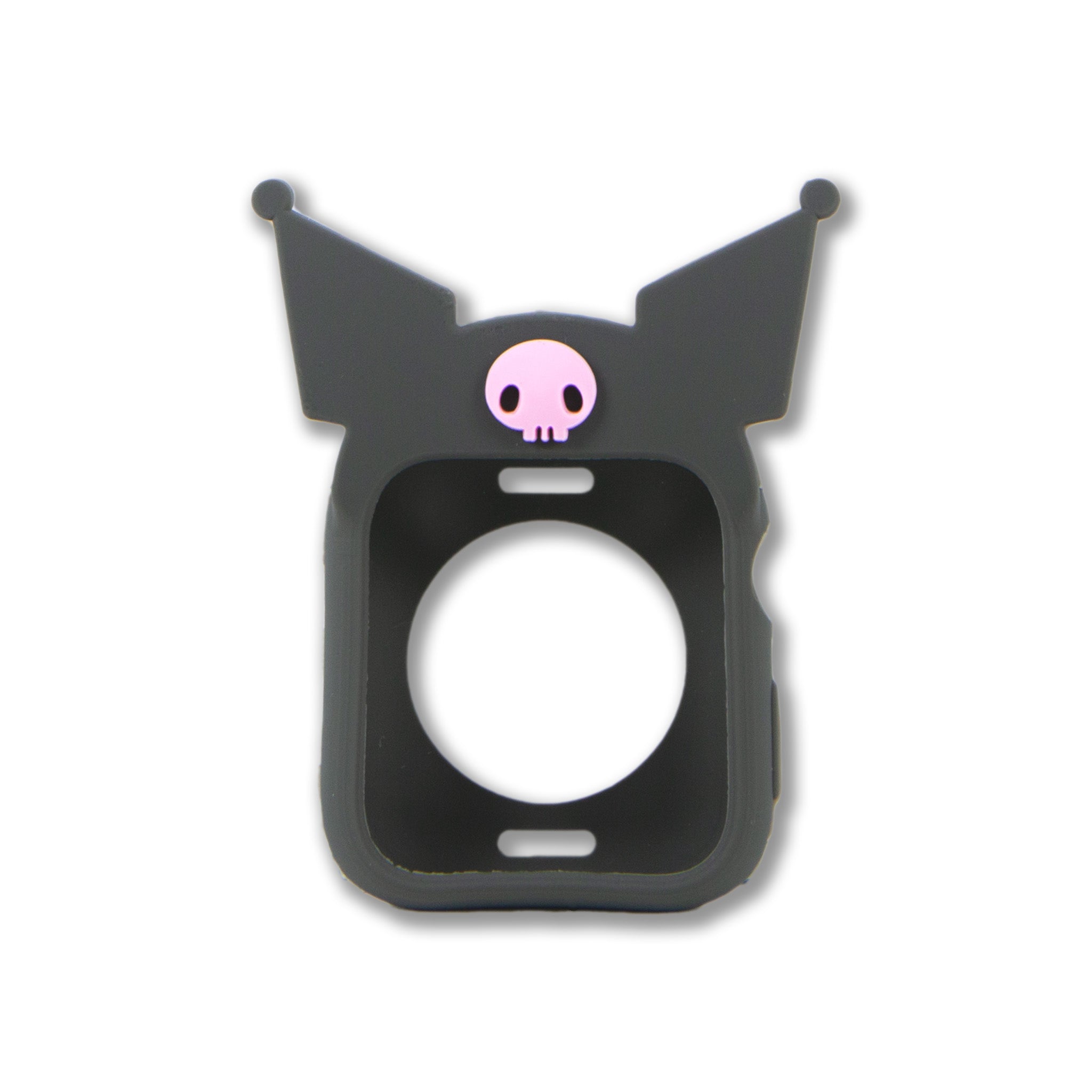 Kuromi x Sonix silicone bumper case on Apple Watch showing vibrant design