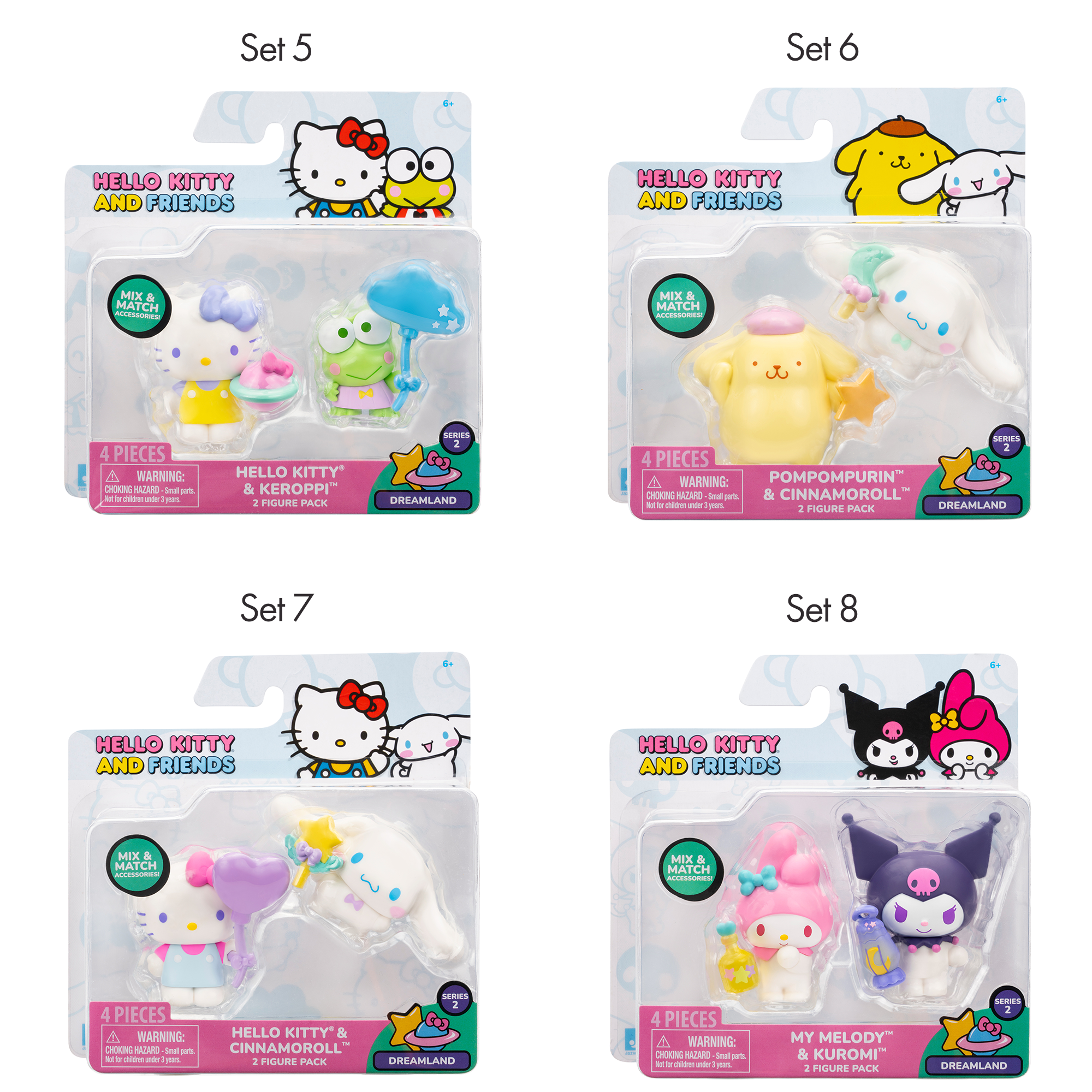 Packaging shot of the Series 2 Hello Kitty & Friends Duo Pack from the Dreamland collection