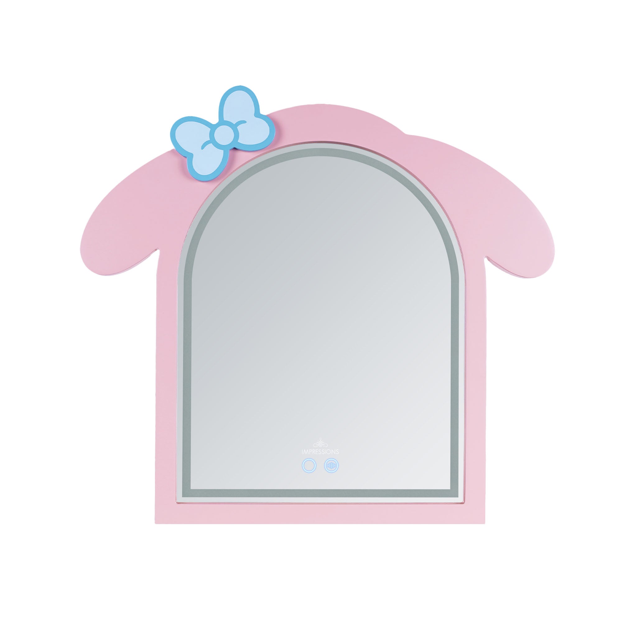 My Melody Arch RGB Vanity Mirror mounted on the wall using the Z bar