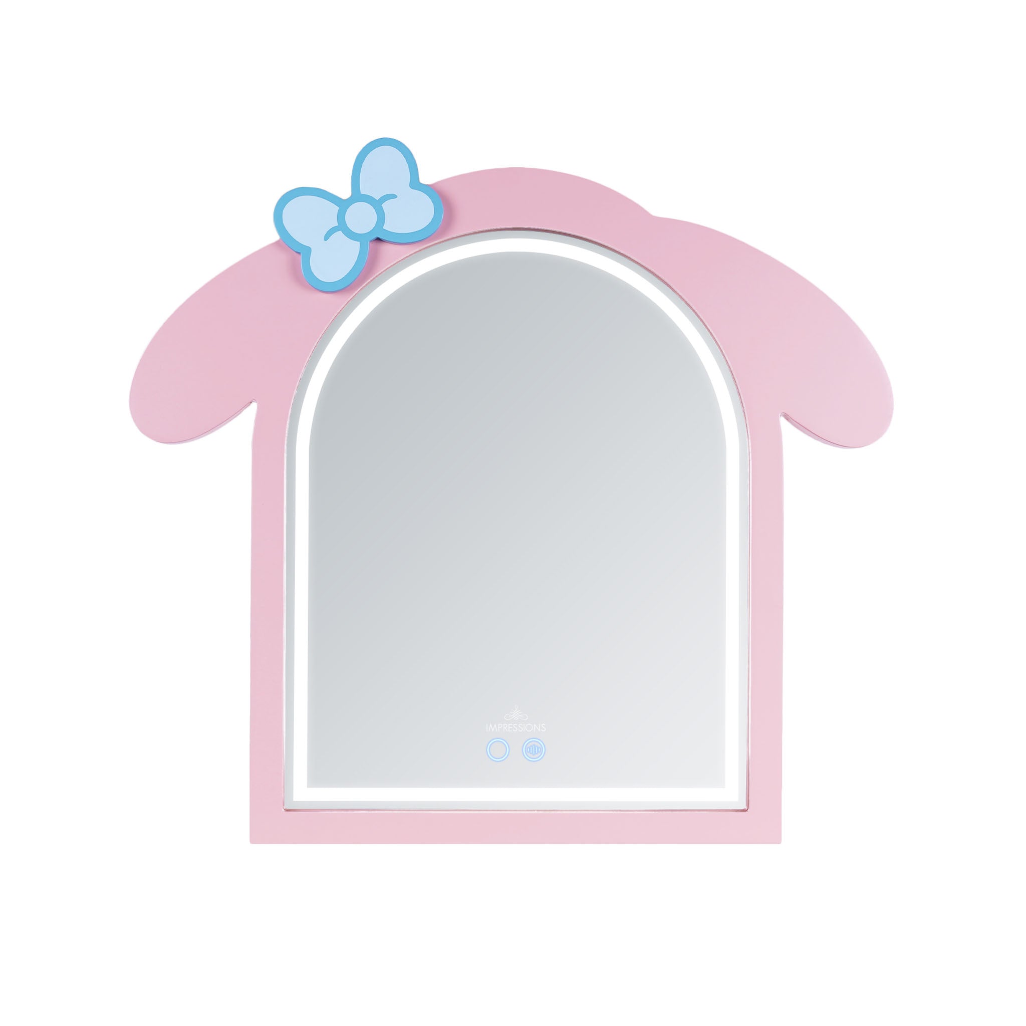 My Melody Arch RGB Tabletop Mirror with LED lights and easel stand