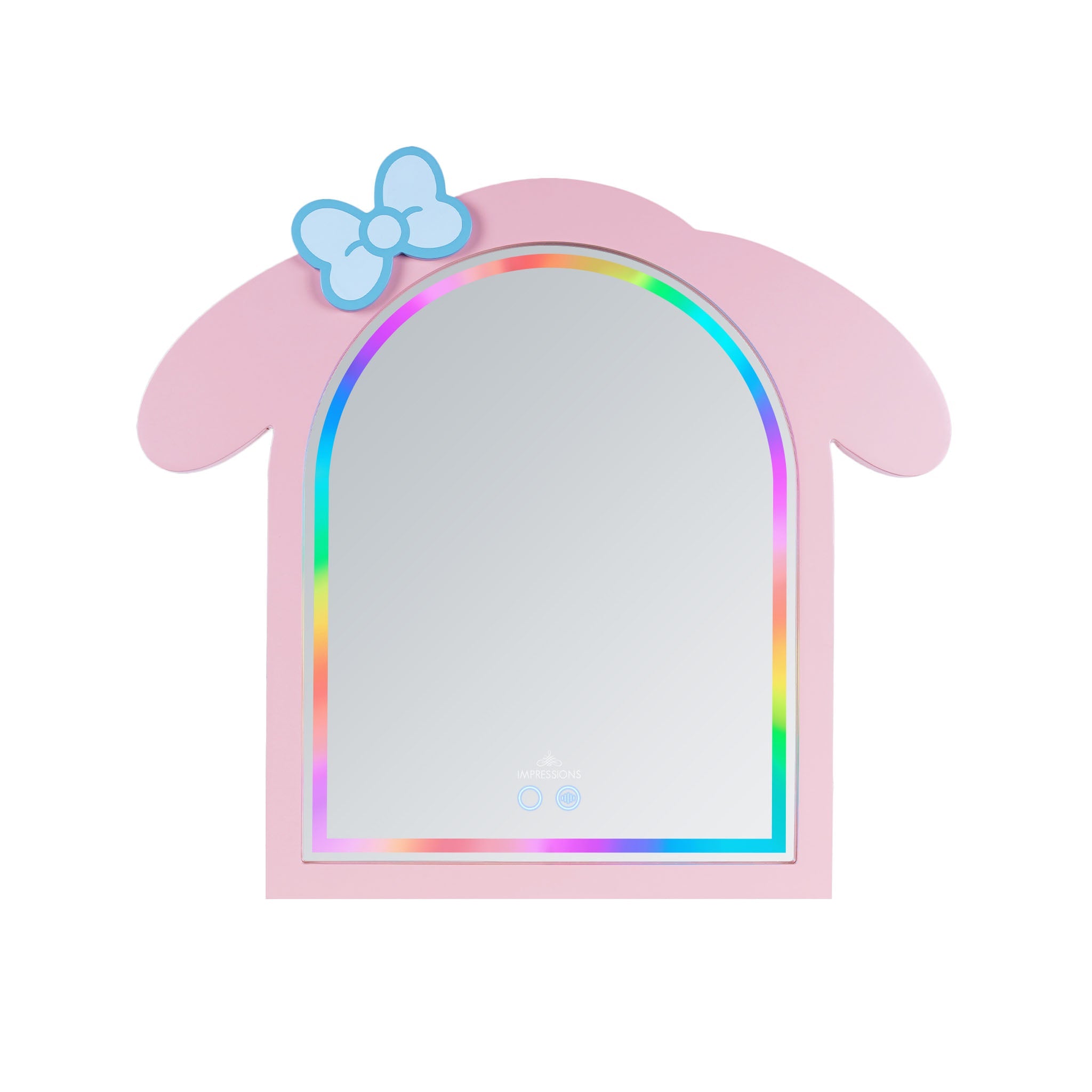 Close-up of the RGB LED light on the My Melody Arch Vanity Mirror