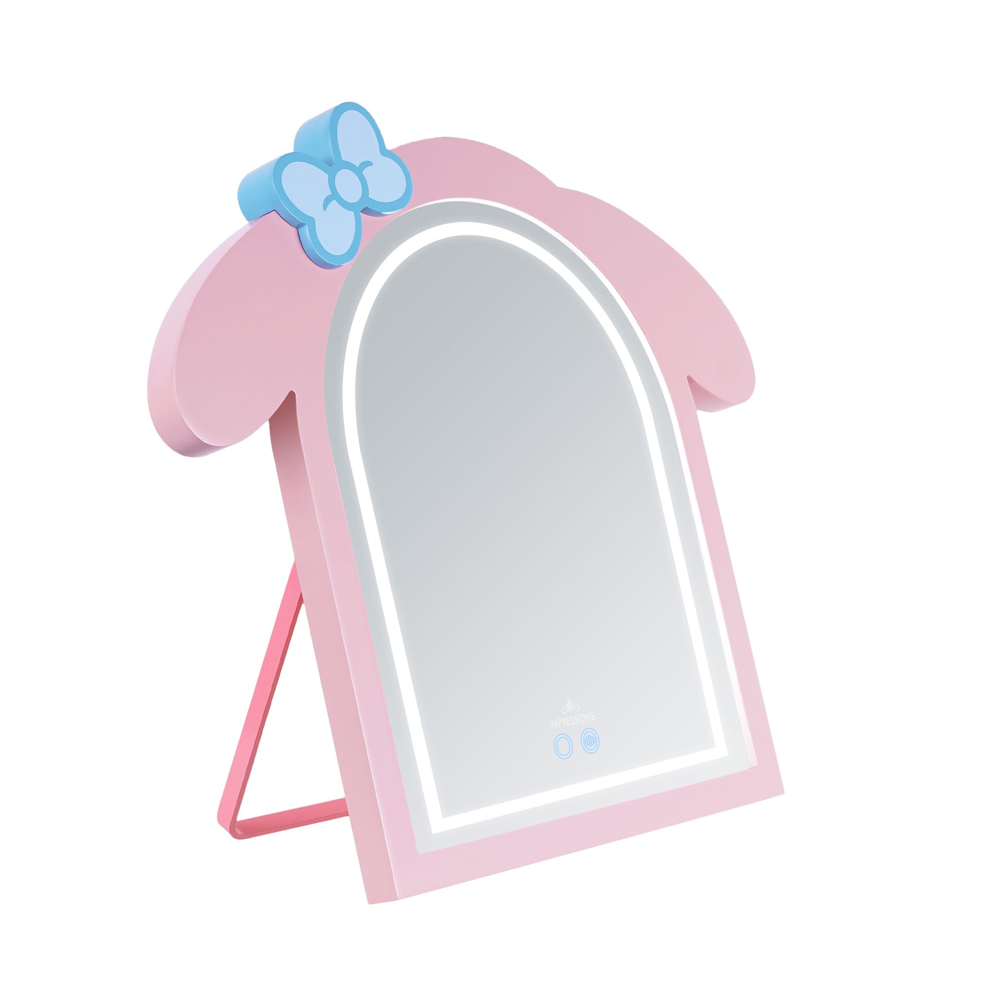 My Melody Arch RGB Vanity Mirror mounted on the wall using the Z bar