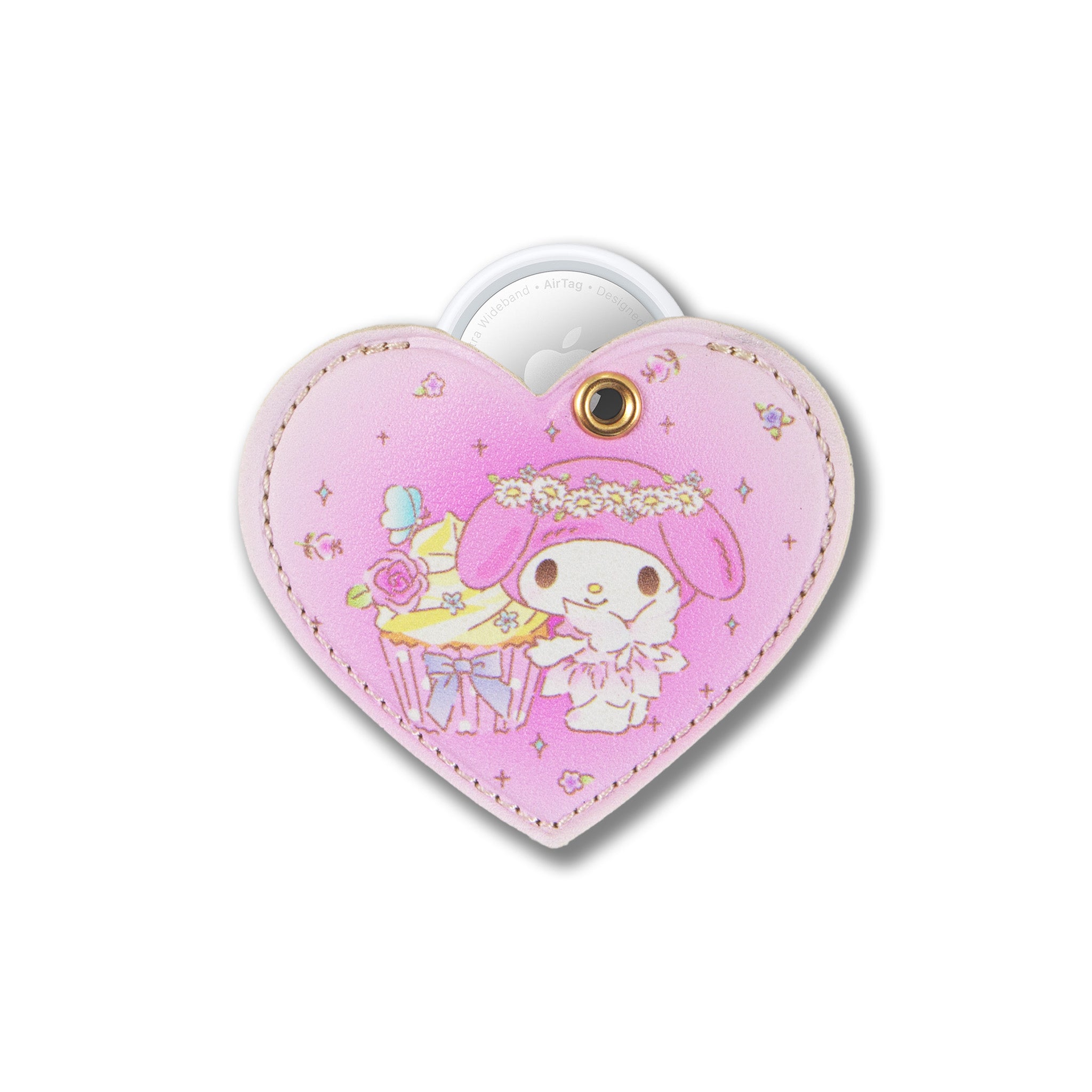 My Melody keychain attached to a stylish handbag, ideal for everyday use.