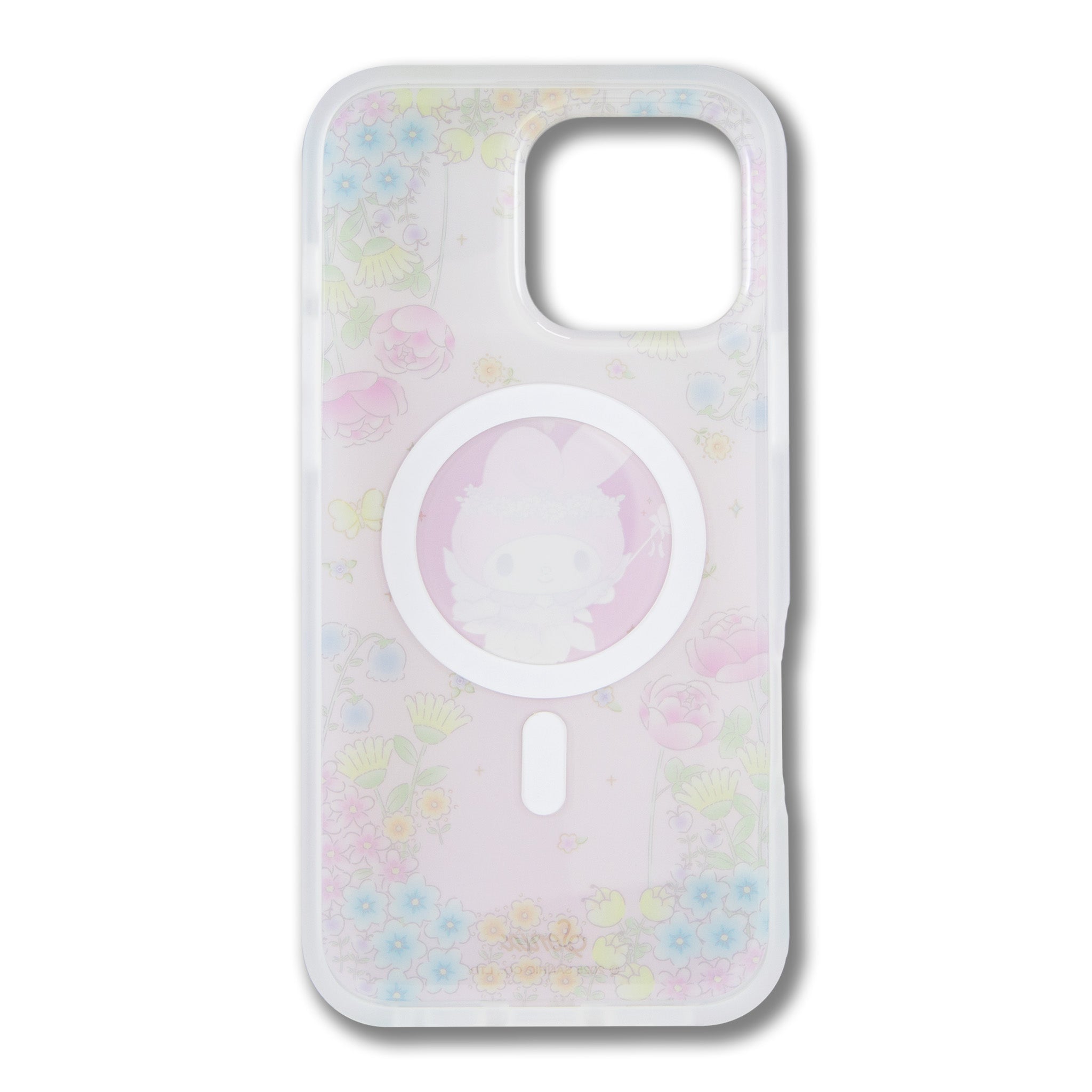 My Melody 50th Anniversary iPhone case showcasing fairy design from a side angle.