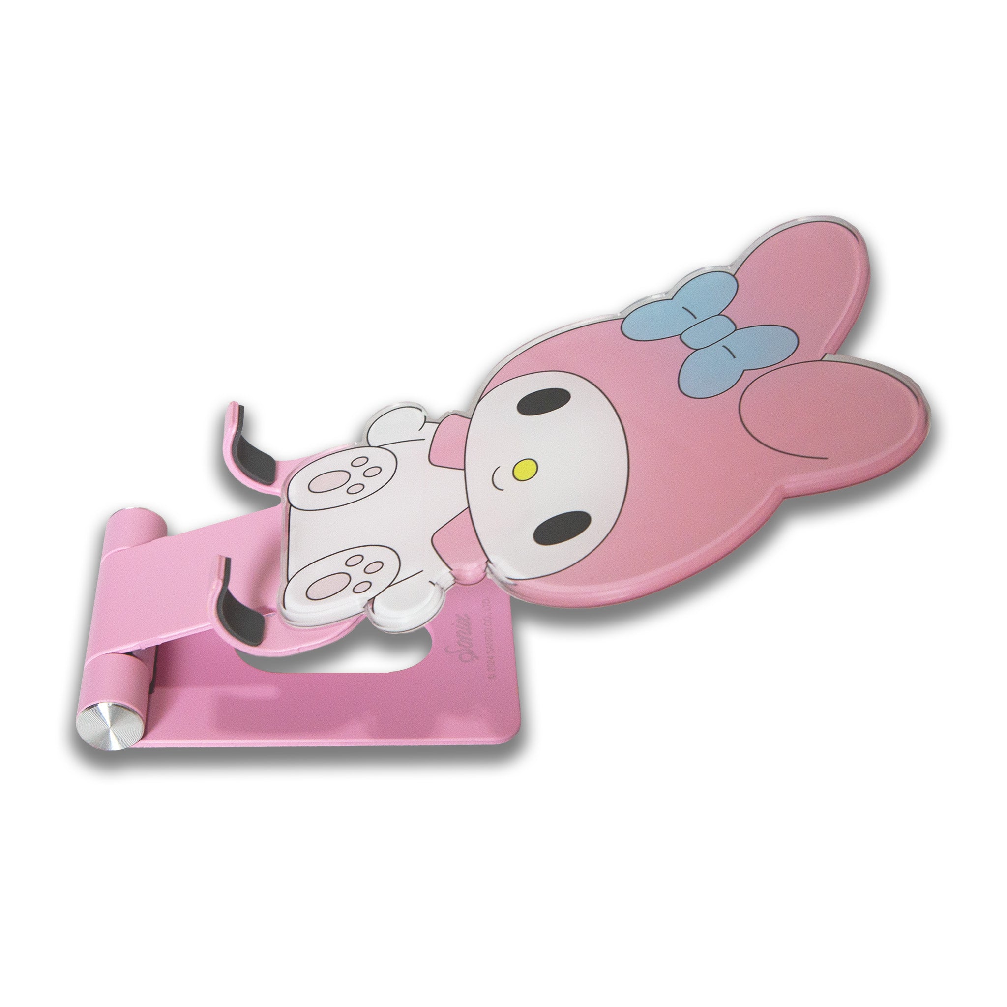 Close-up of the Sanrio character detailing on the acrylic phone stand