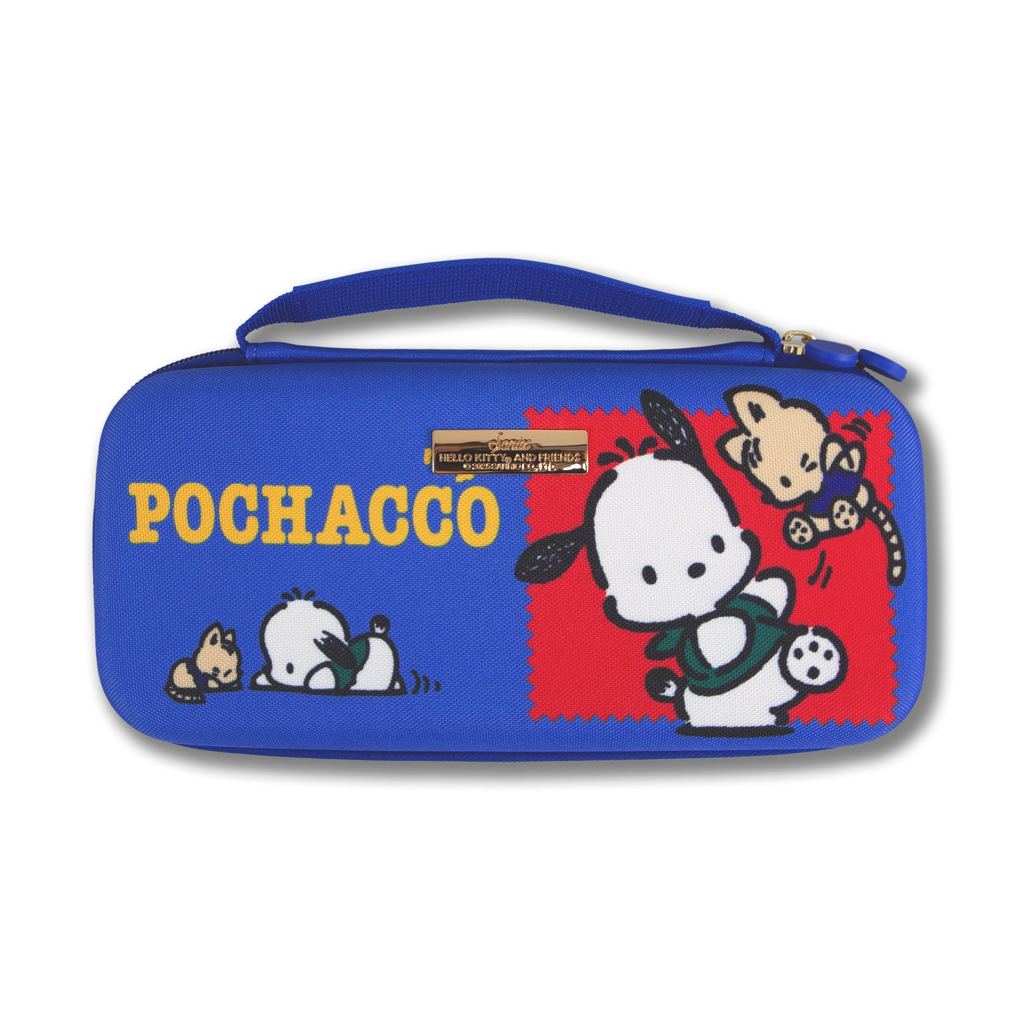 Classic Pochacco Nintendo Switch carrying case open with game card slots visible