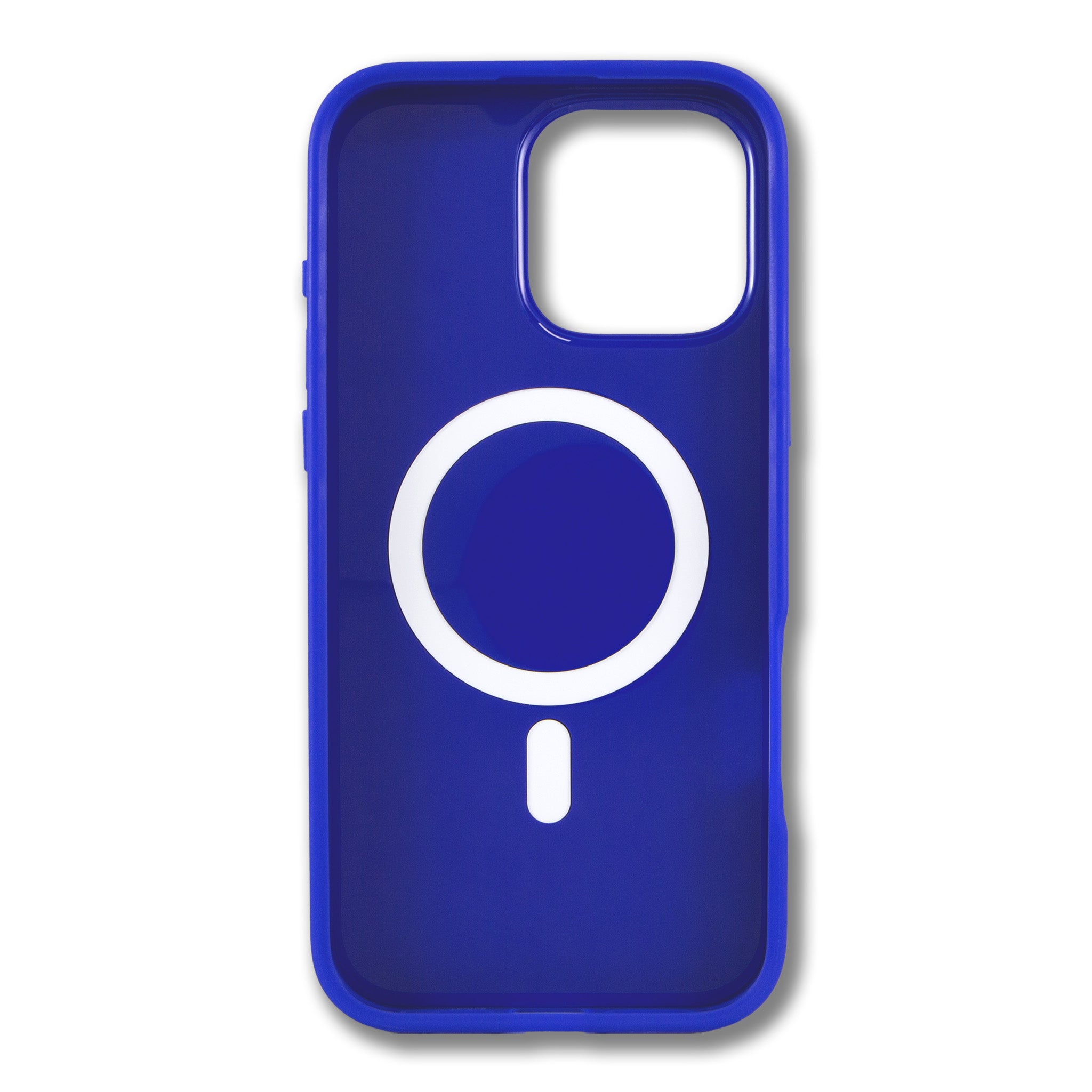 Pochacco iPhone 15 Pro Max case displayed at an angle, showcasing MagSafe compatibility.